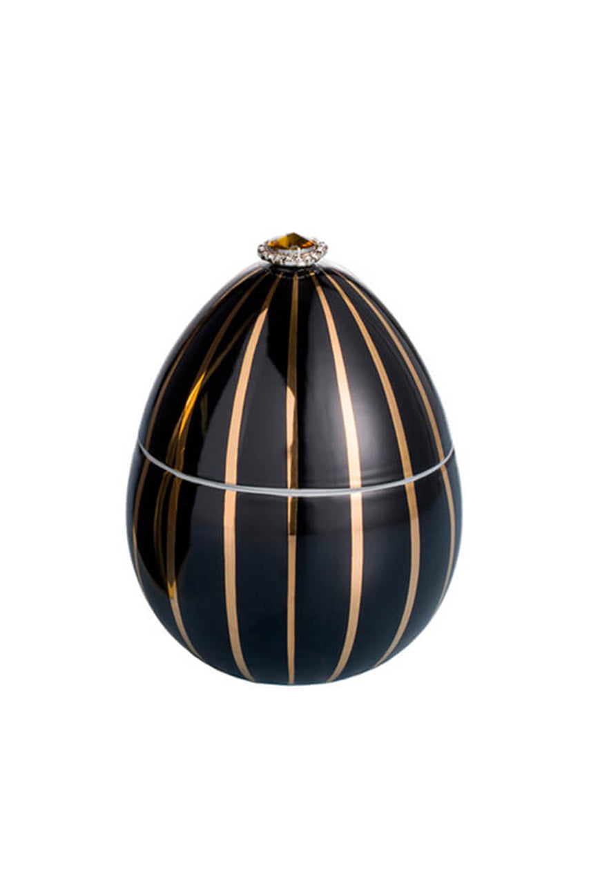 Ceramic Egg Candle Black image 0