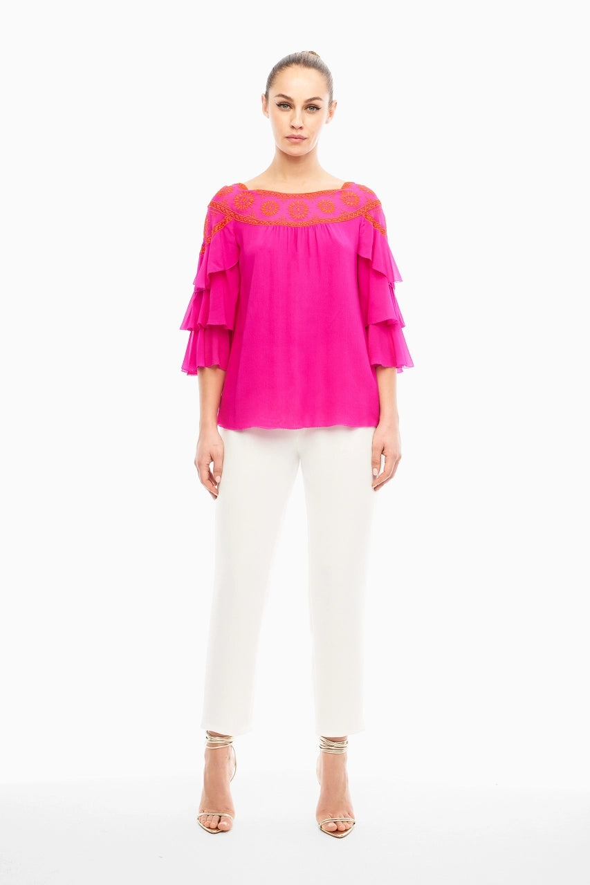 Mira Blouse - Pink, XL image
