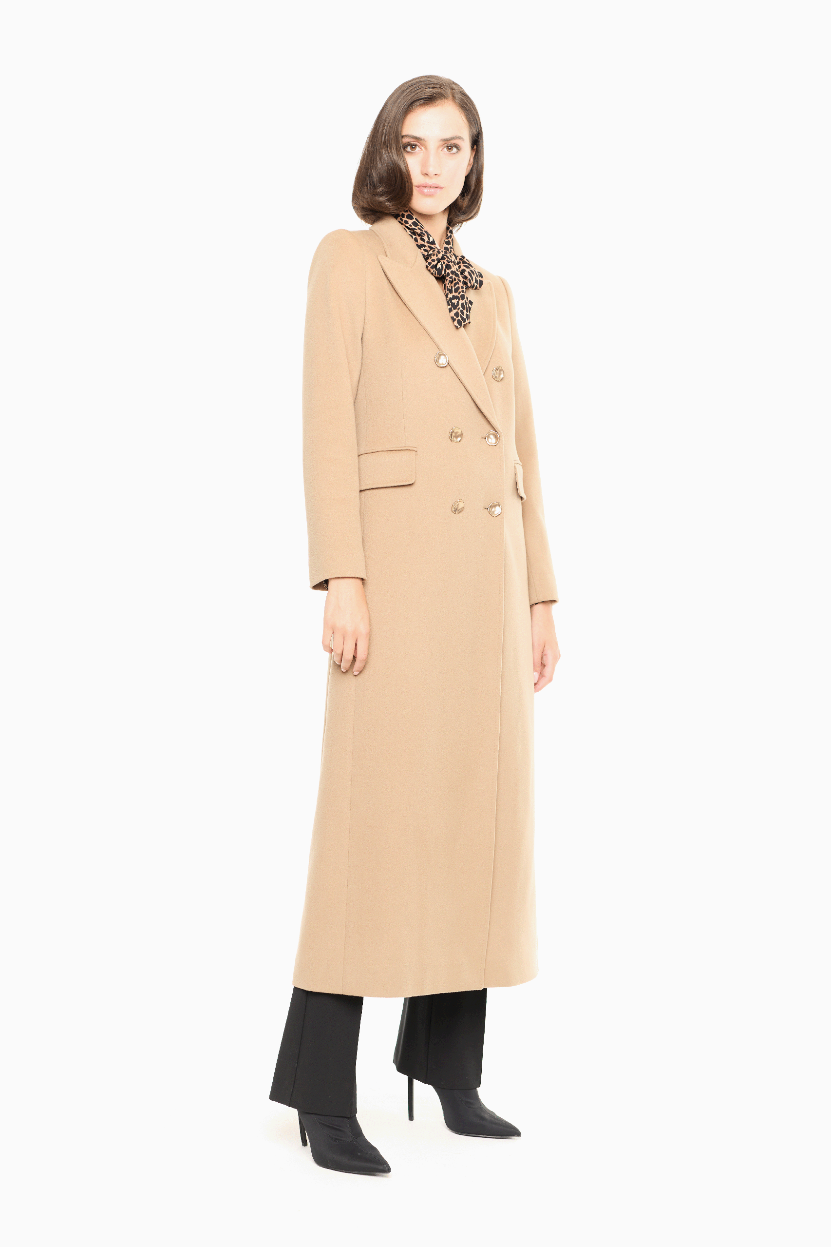 Adriana Wool Coat in Camel