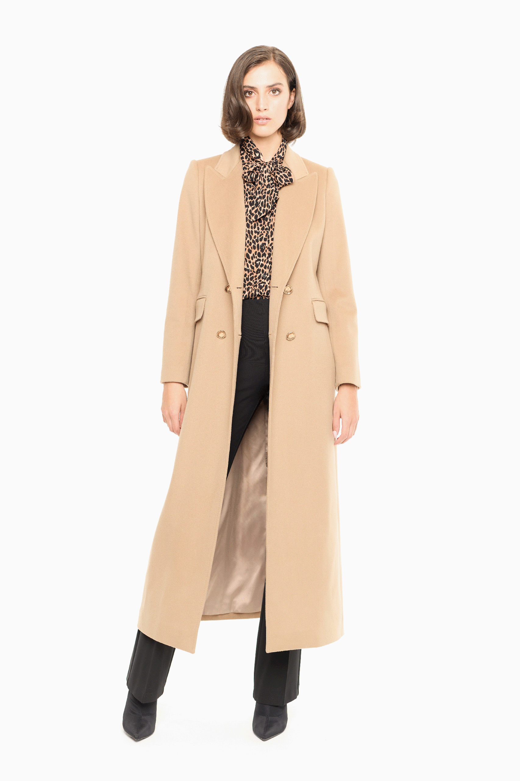 Adriana Wool Coat in Camel
