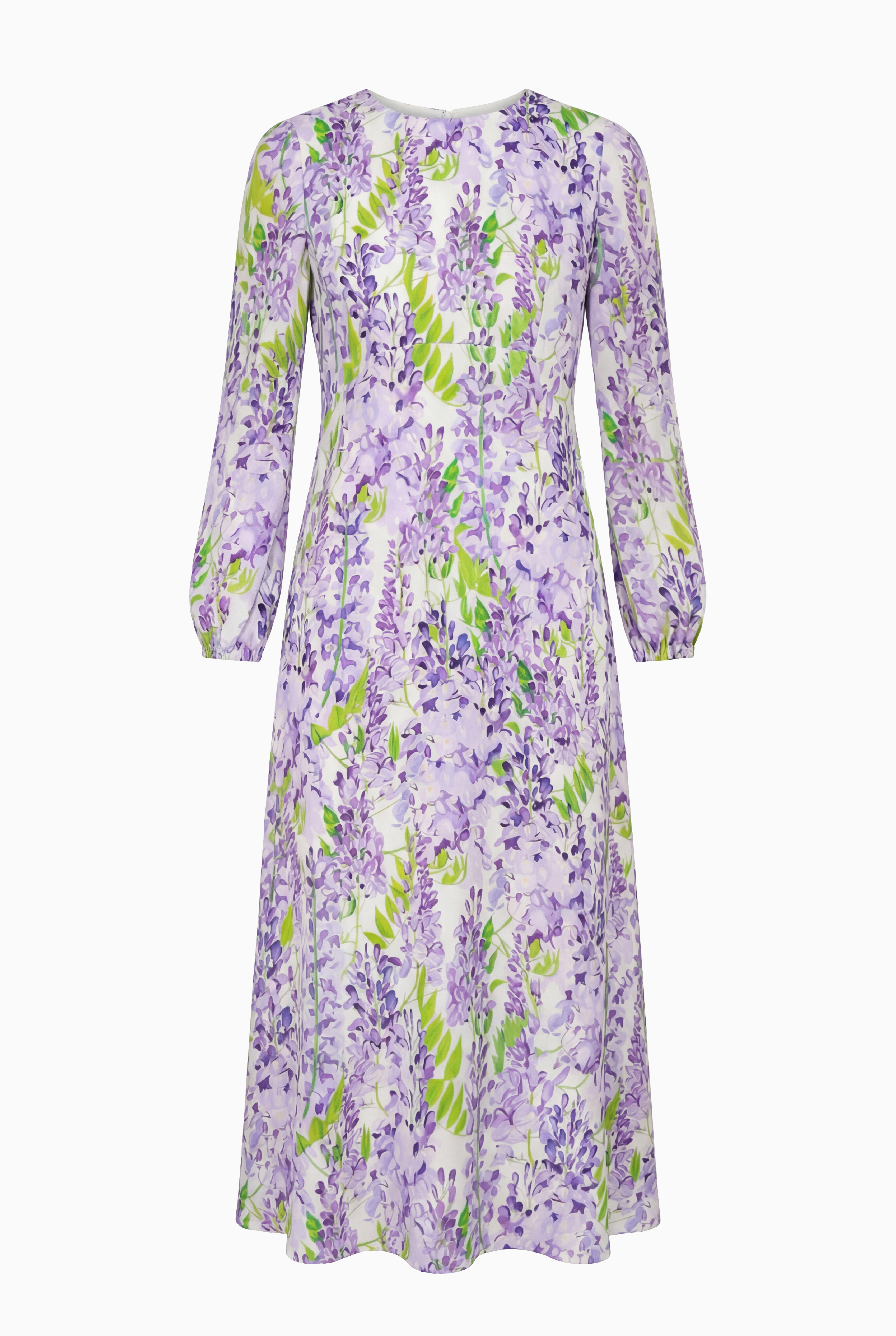 Alba Wisteria Print Silk Dress