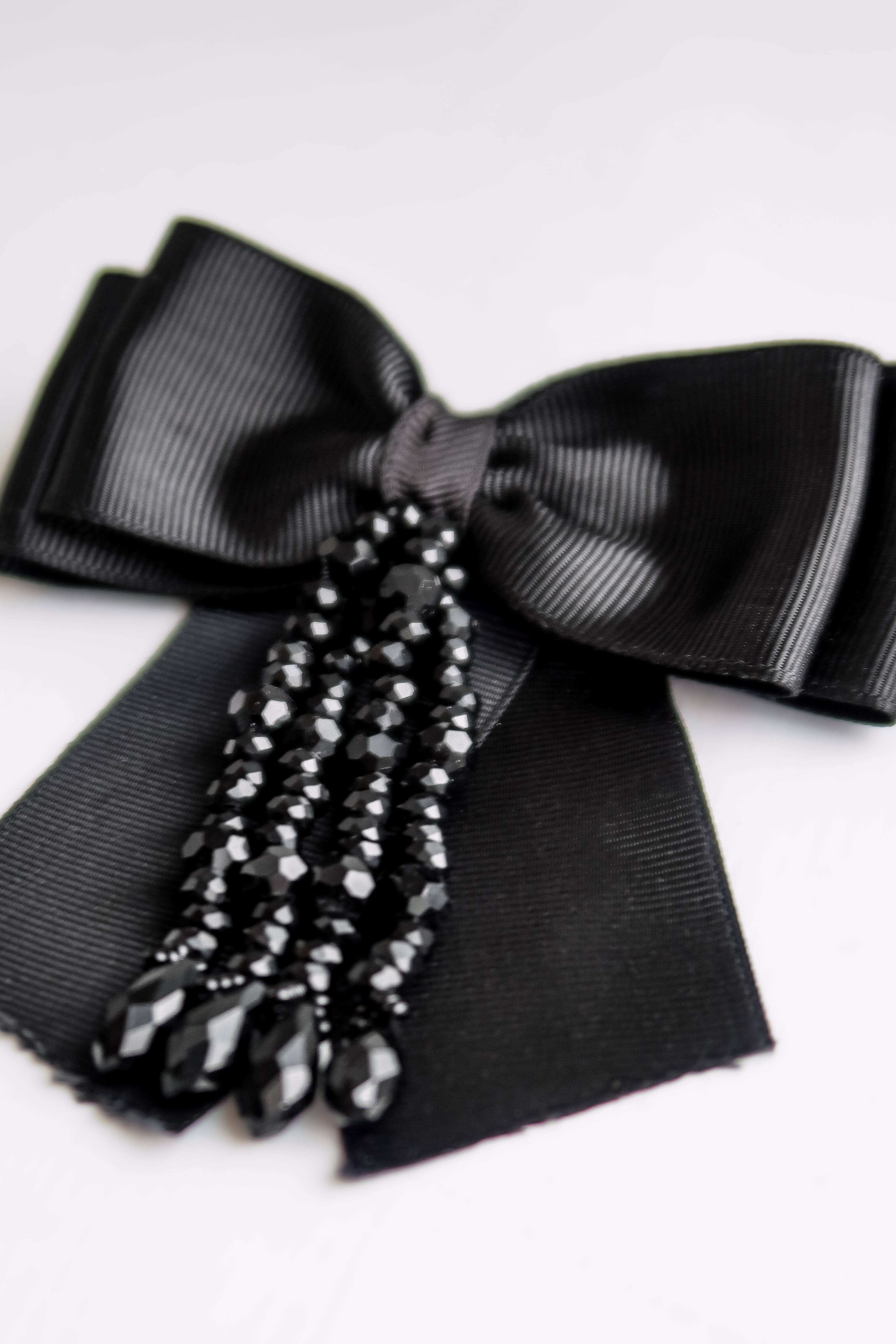 Bibi Black Bow Corsage