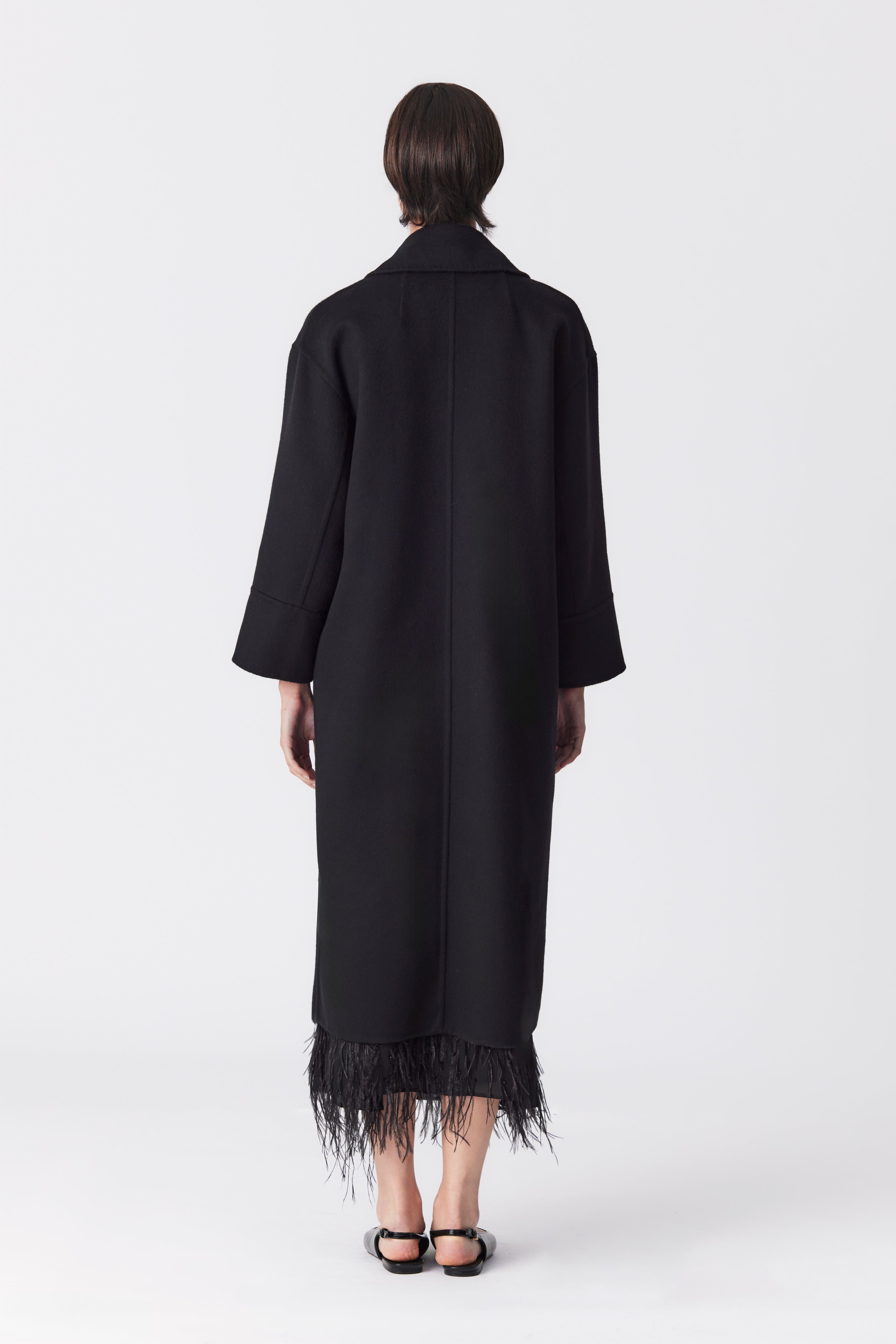 Celine Black Double-Faced Wool Coat