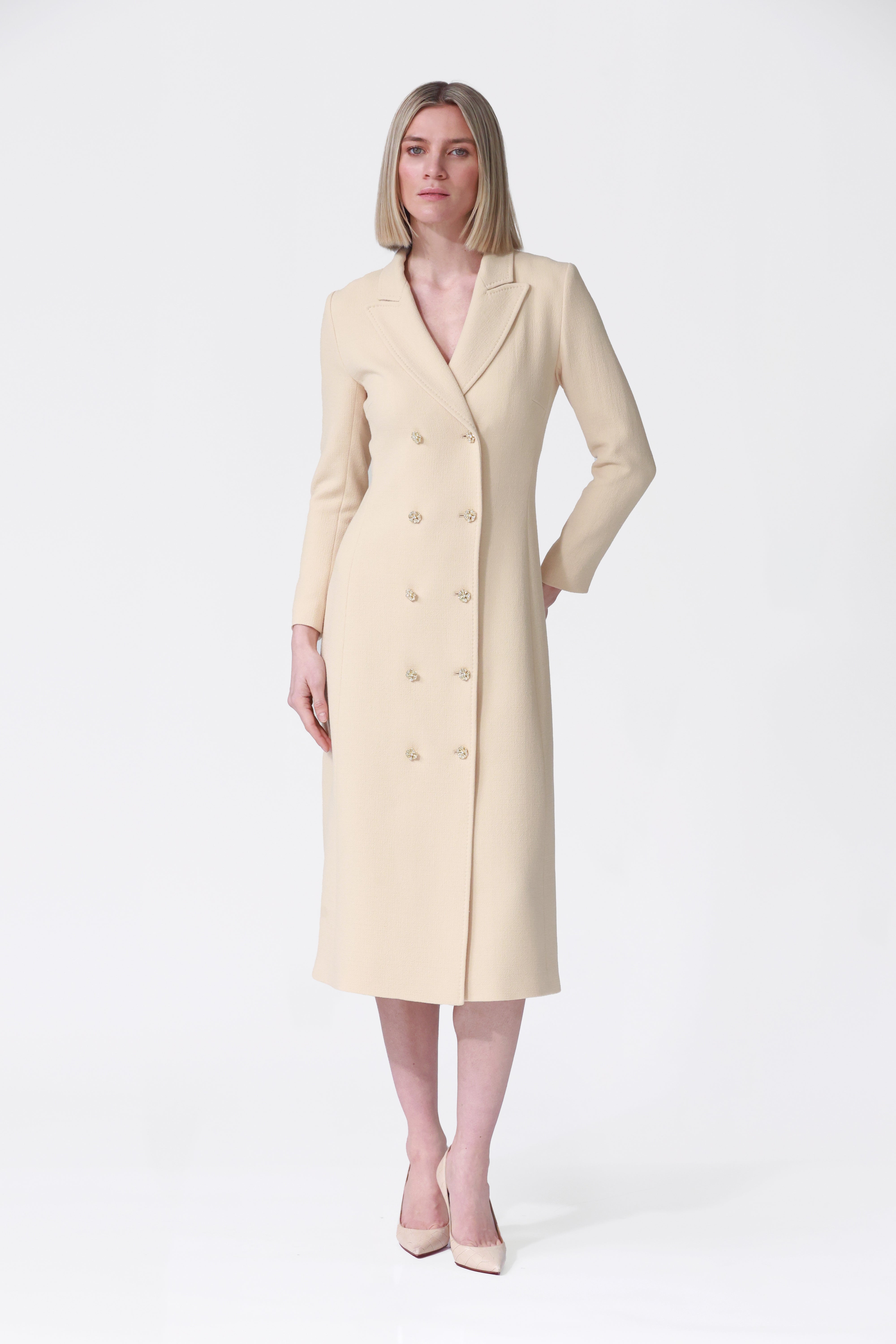 Charlotte Coat Dress in Blonde