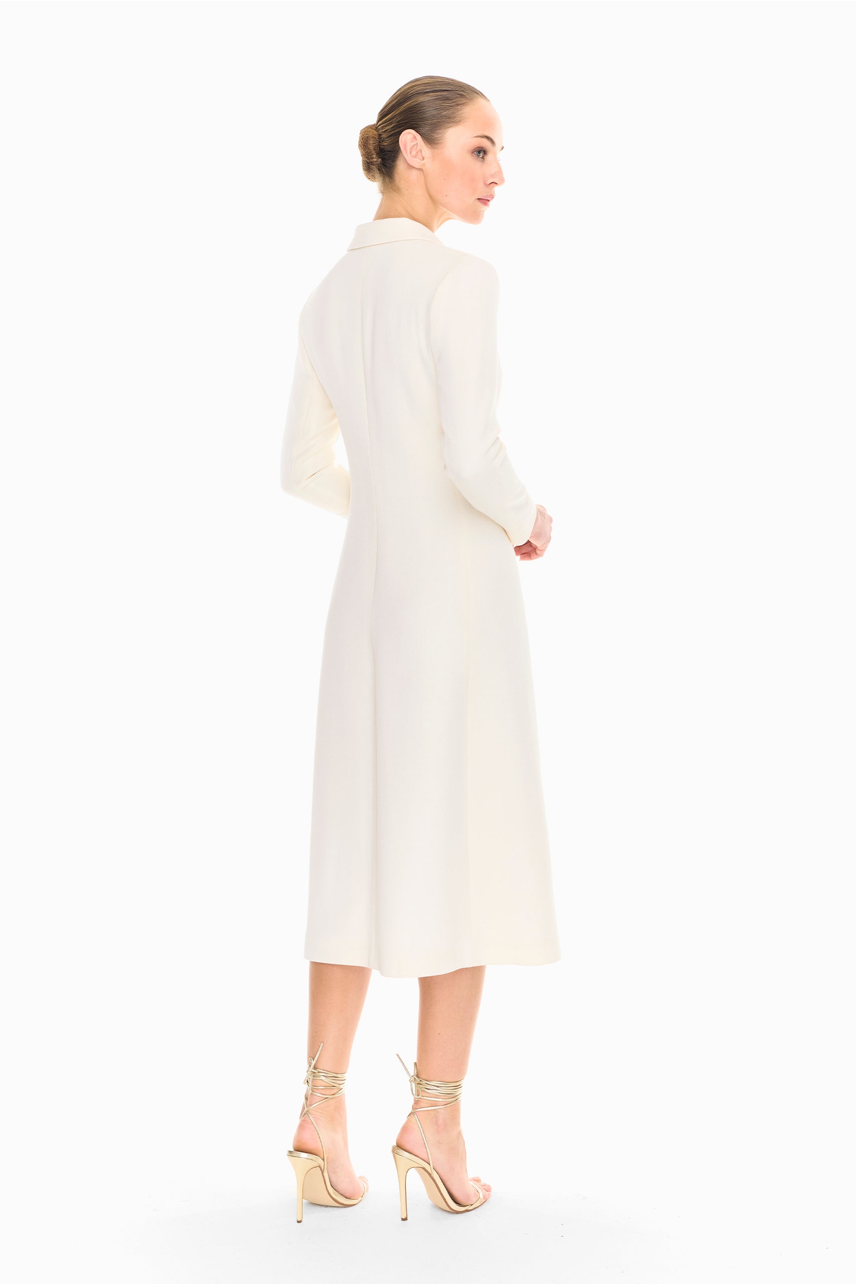 Charlotte Coat Dress in Ivory