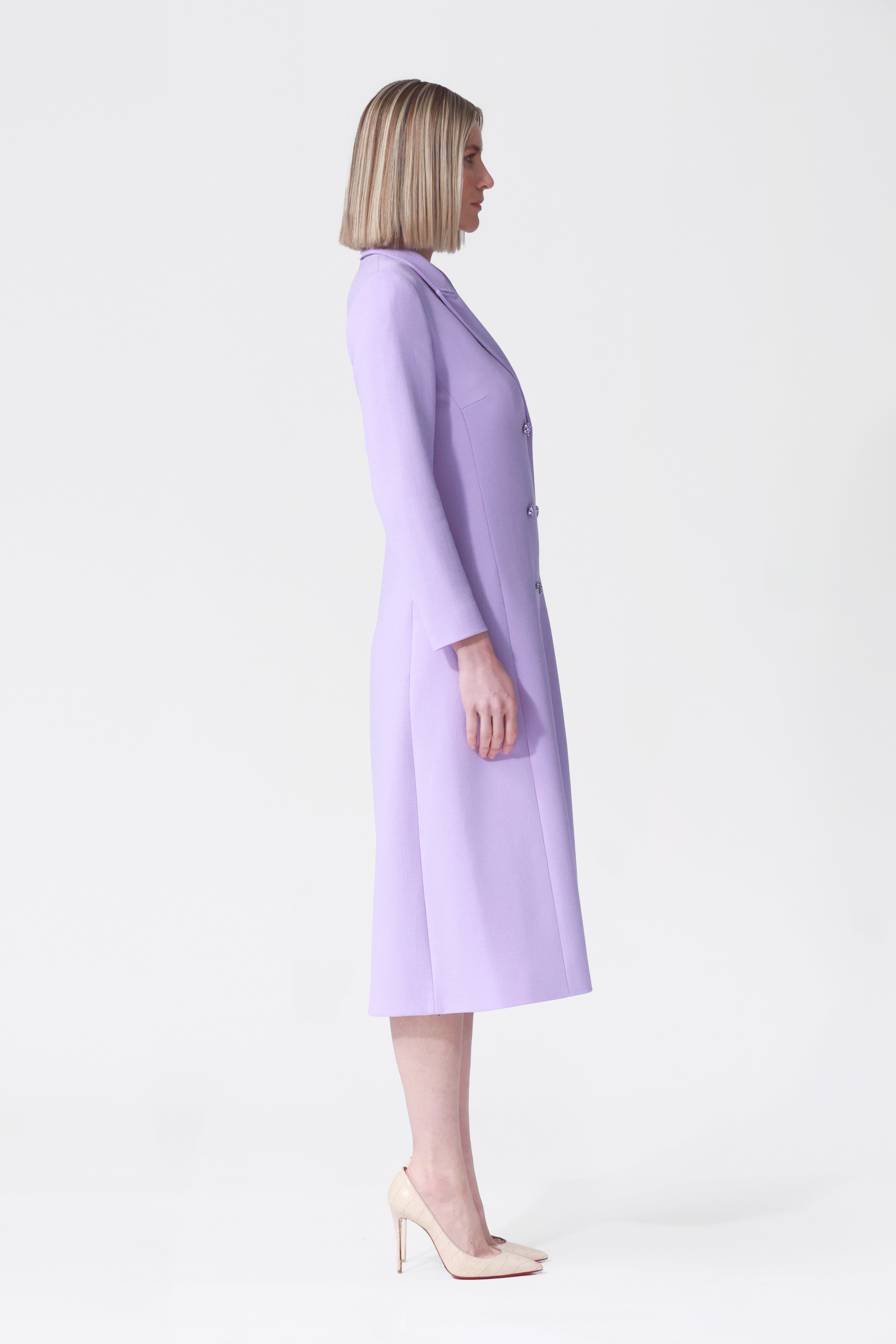 Charlotte Coat Dress in Lilac