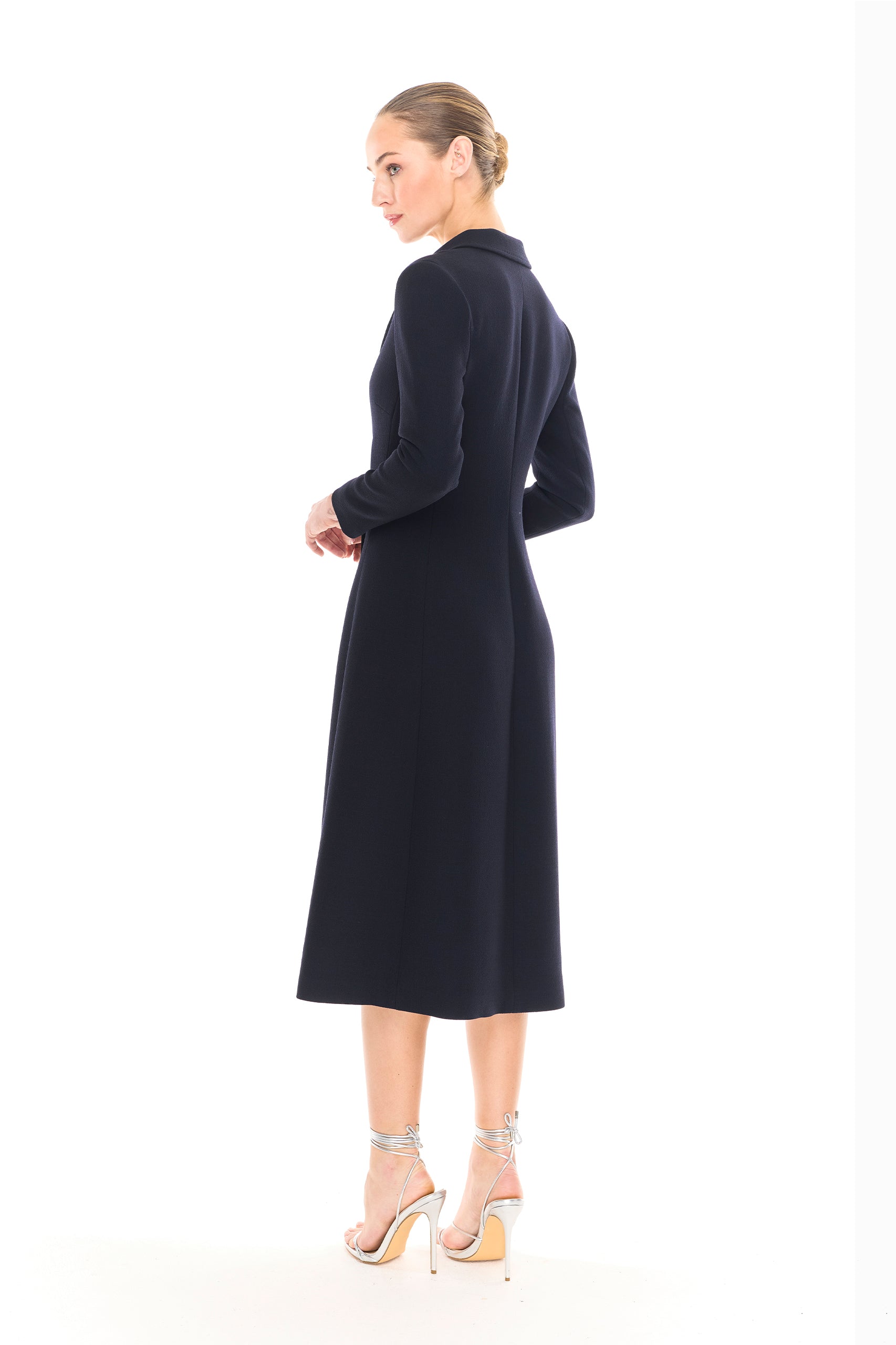 Charlotte Coat Dress in Navy