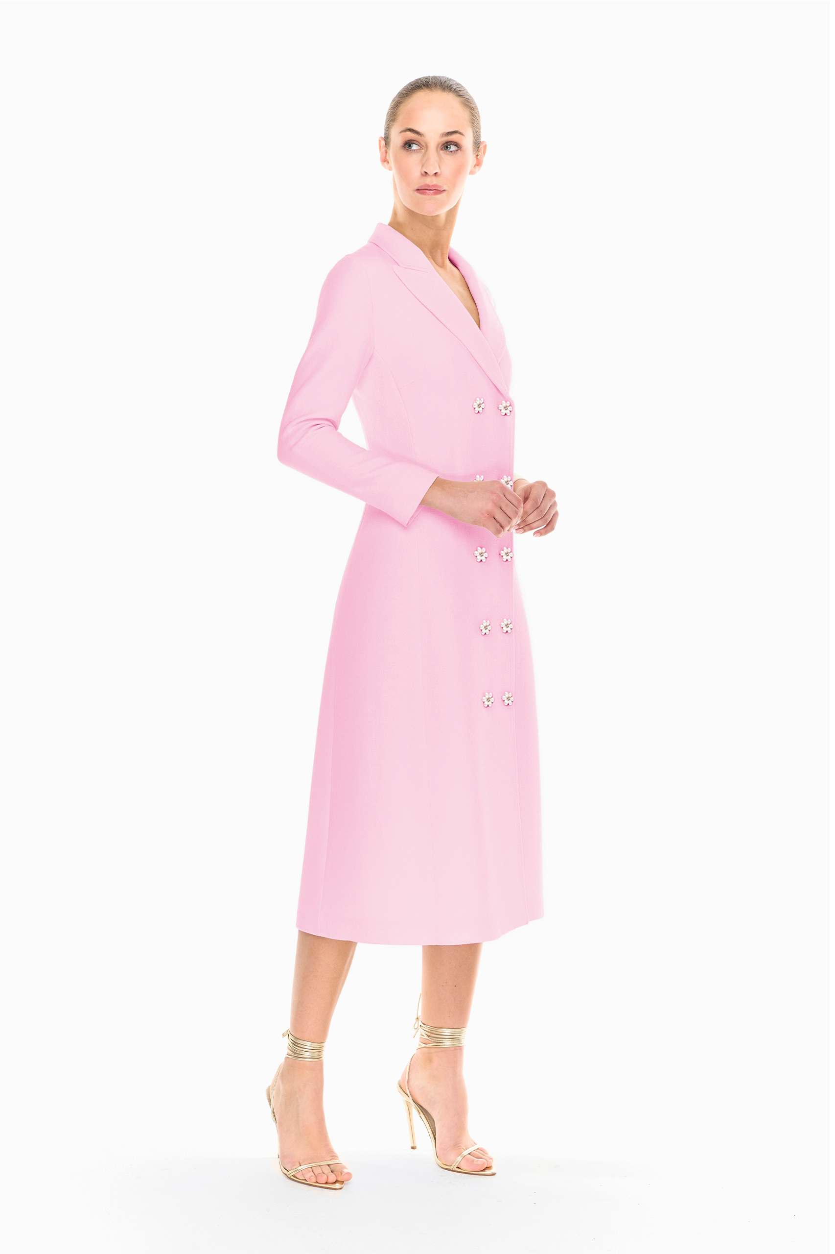 Charlotte Coat Dress in Ivory