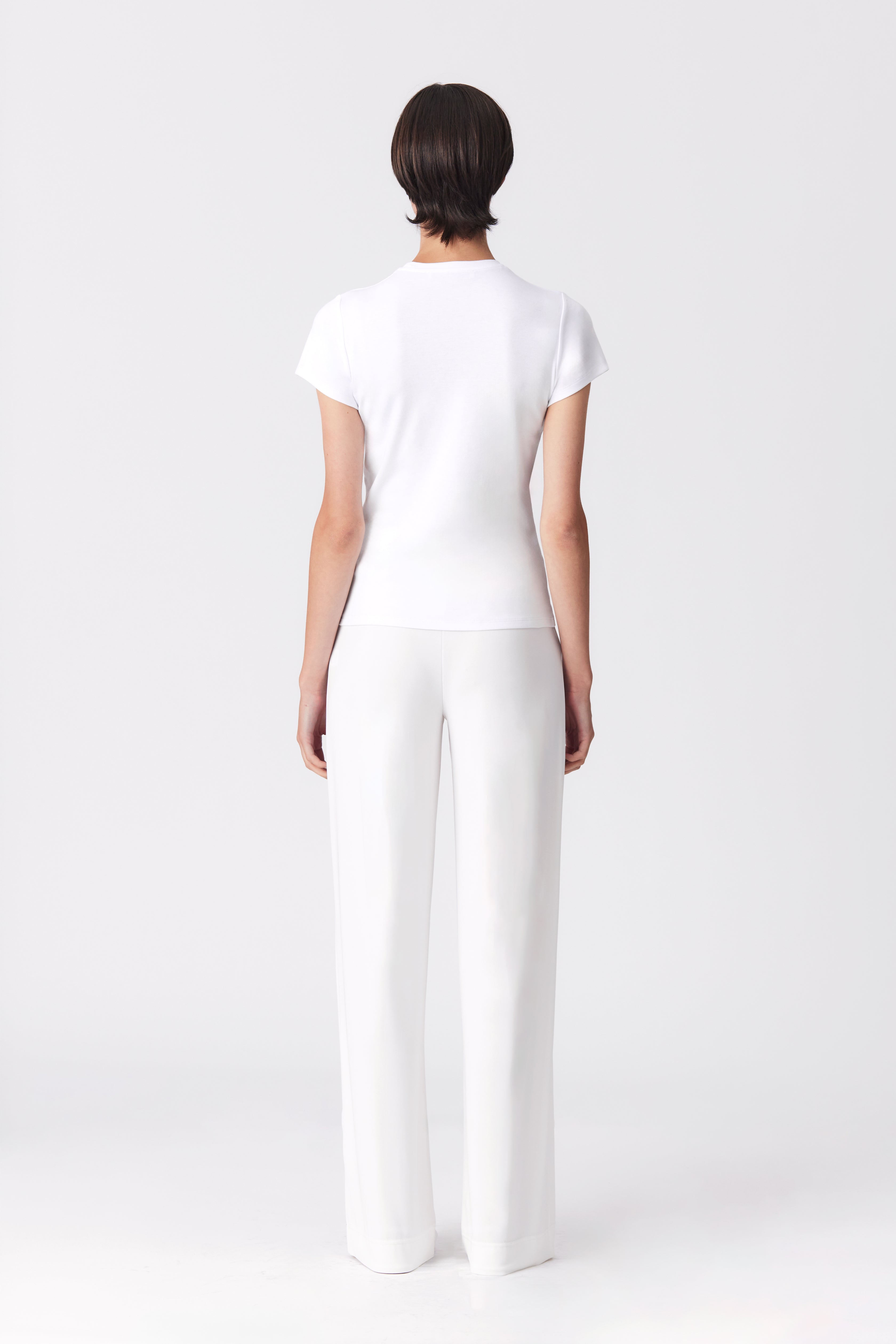 Clara White Beaded T-Shirt