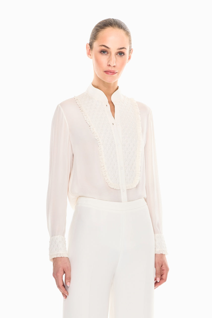 Lalita Embellished Ivory Blouse image 0