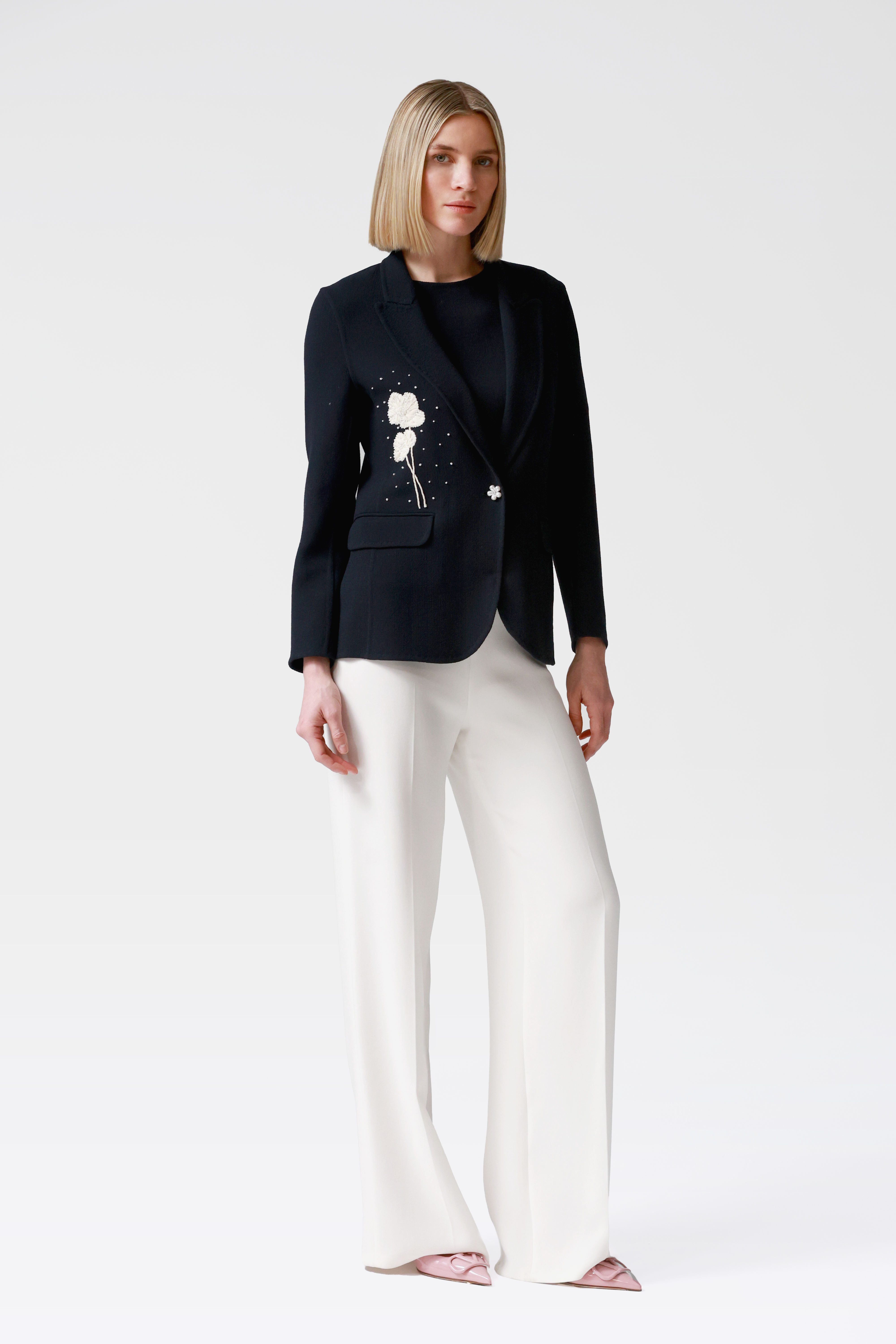 Elodie Embellished Single-Breasted Blazer