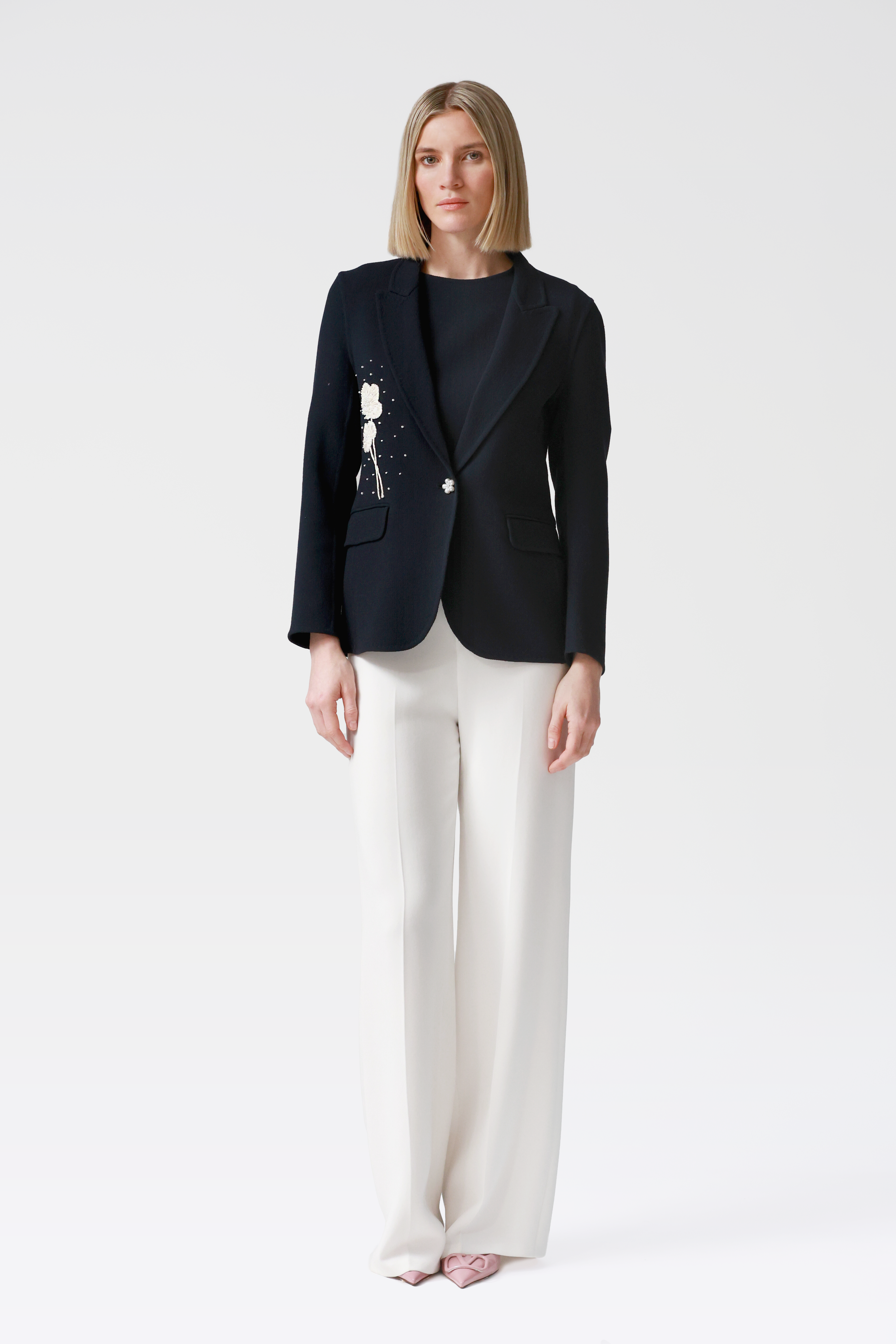 Elodie Embellished Single-Breasted Blazer