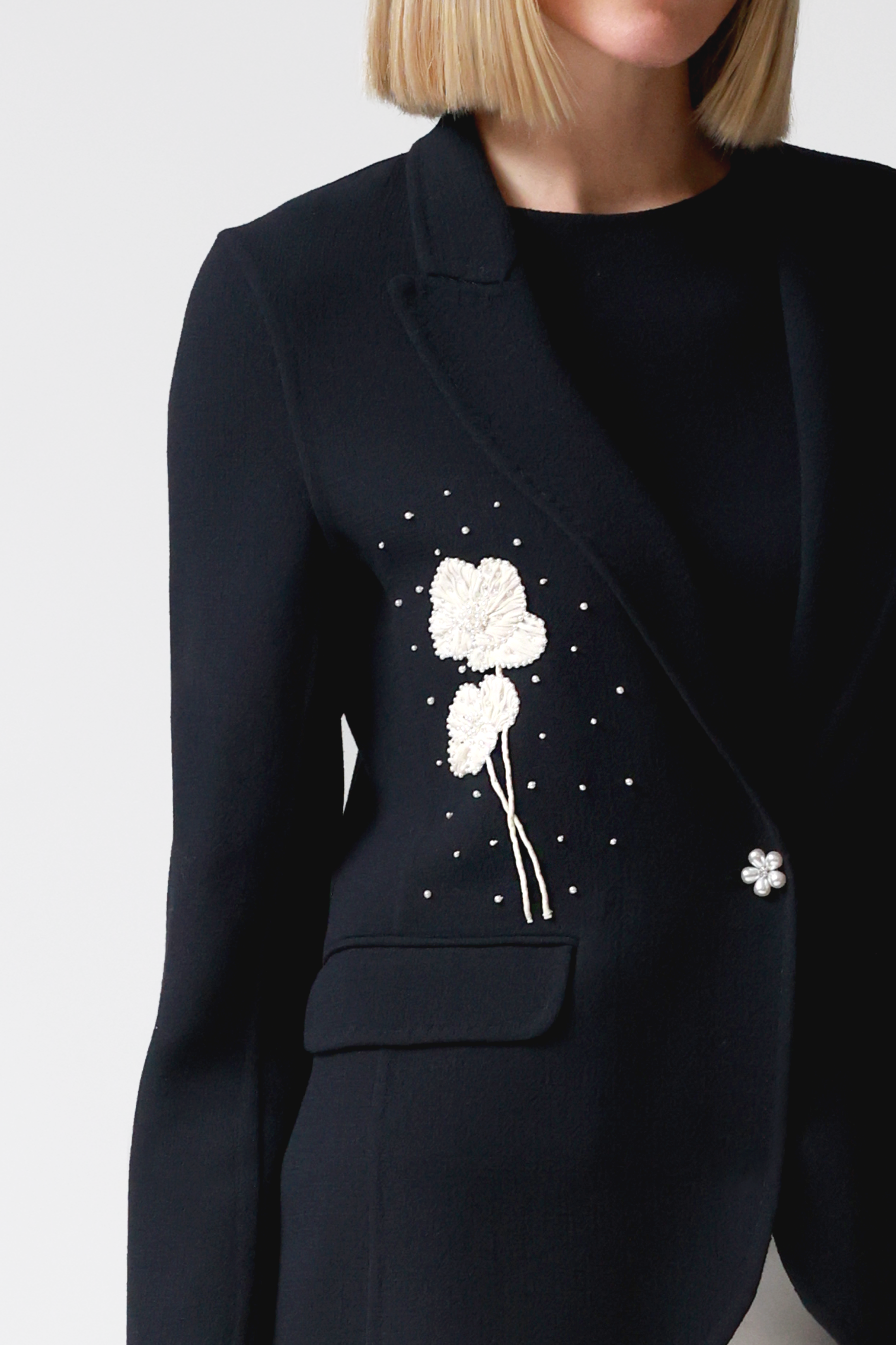 Elodie Embellished Single-Breasted Blazer