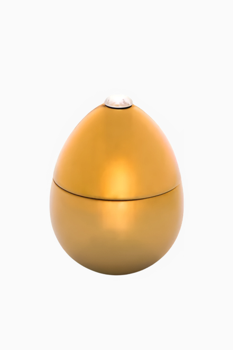 Ceramic Egg Candle Gold