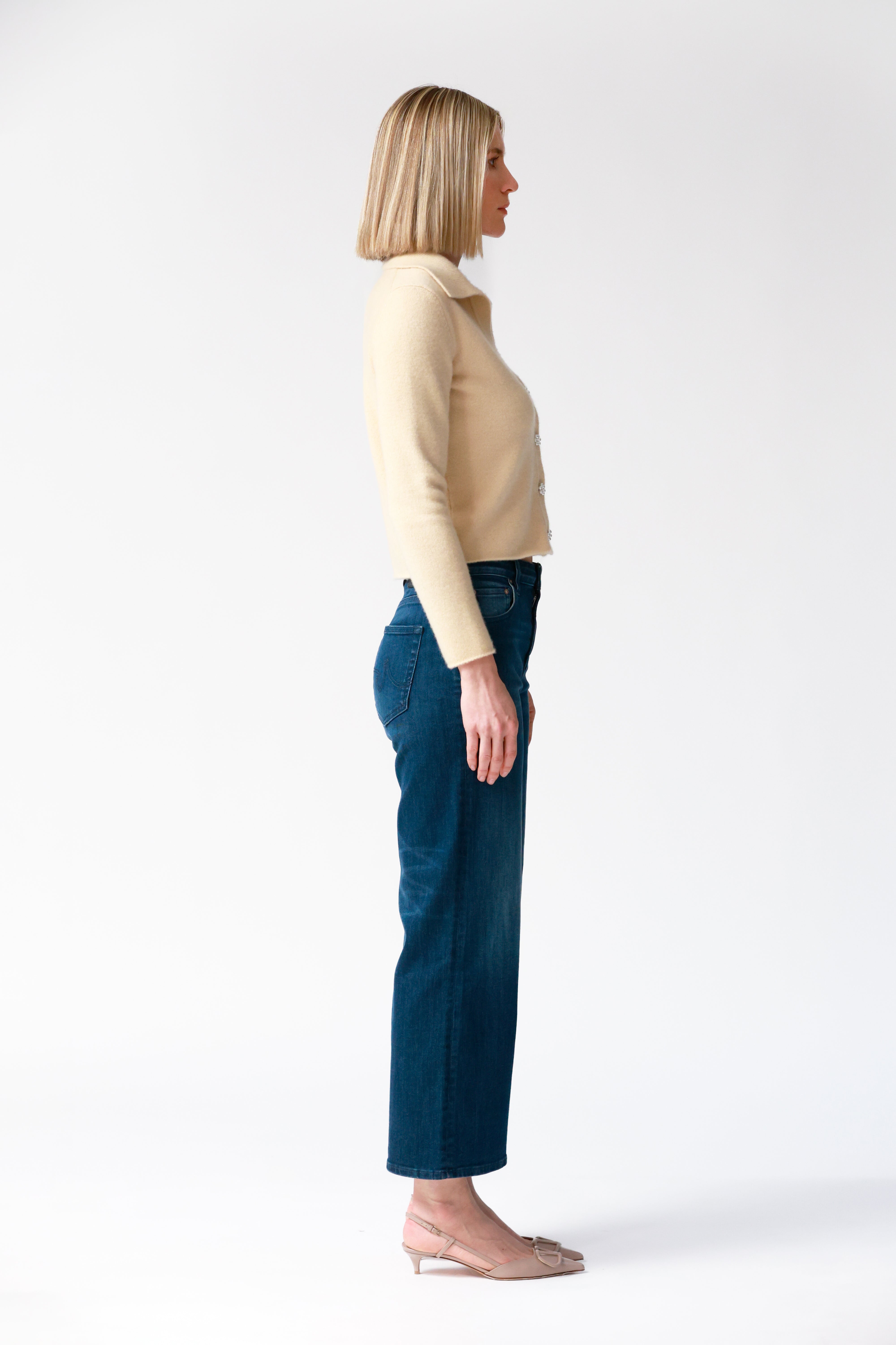 Iris Cashmere Cardigan in Blonde