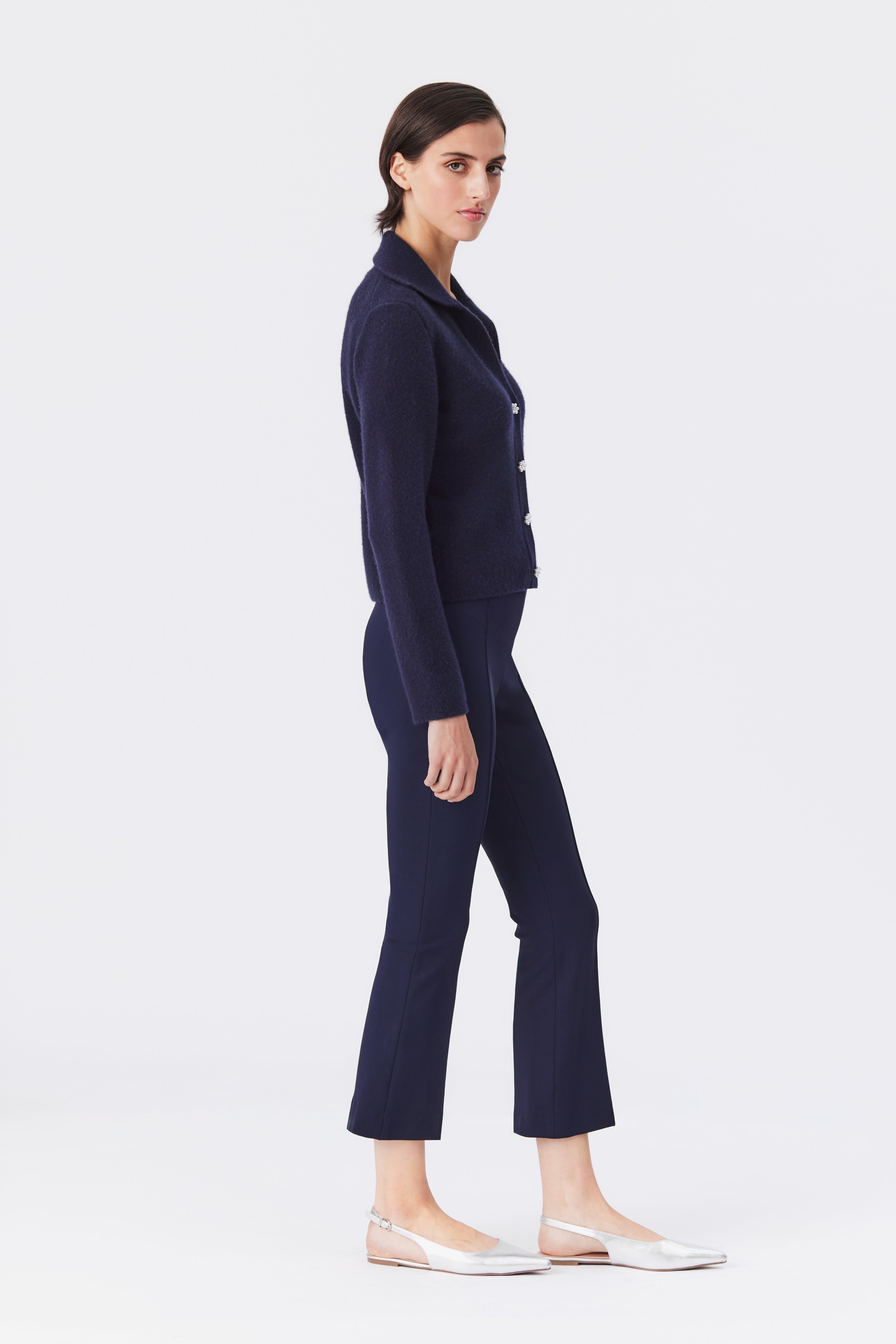 Iris Navy Cashmere Cardigan