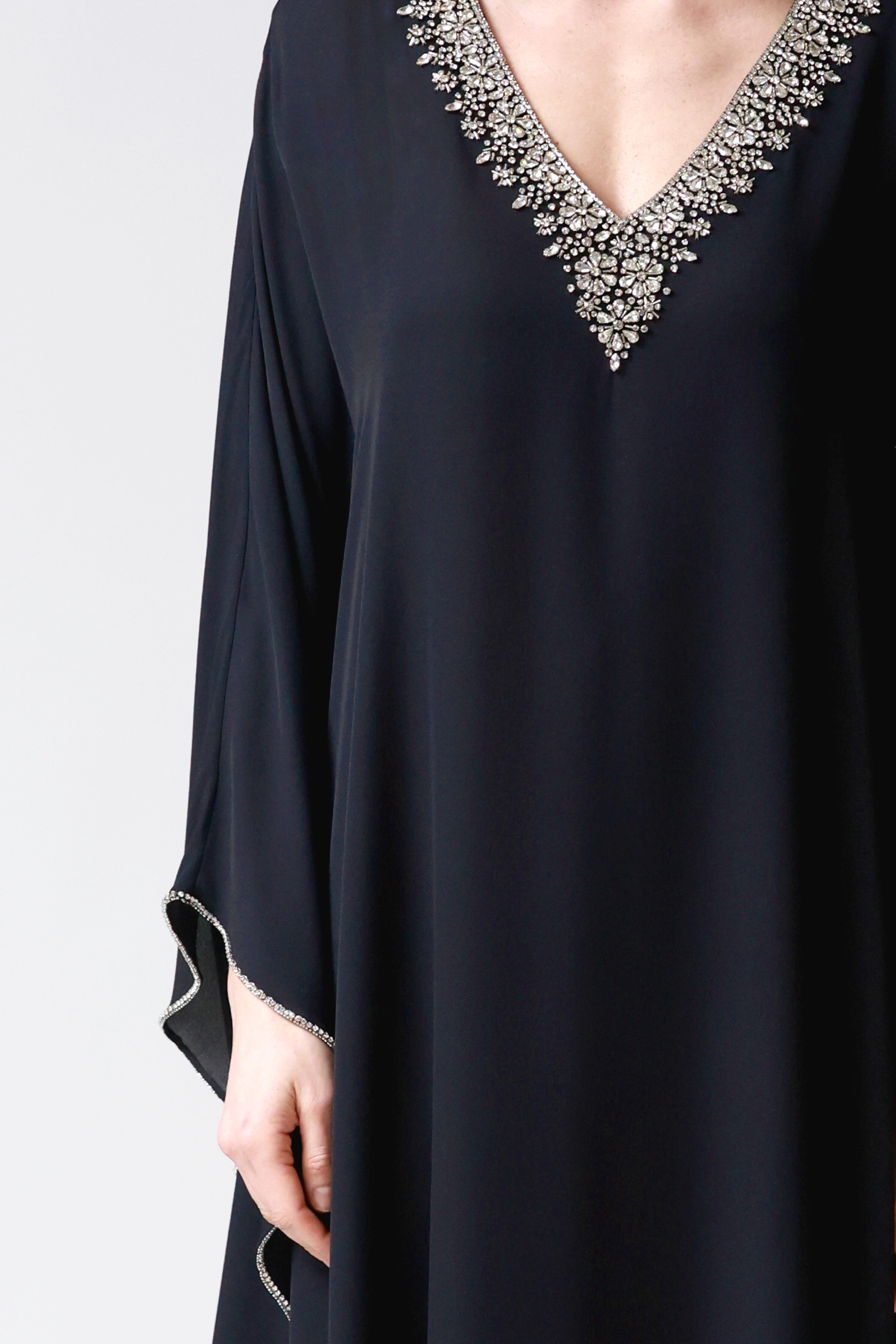 Jacqueline Embellished Kaftan in Navy