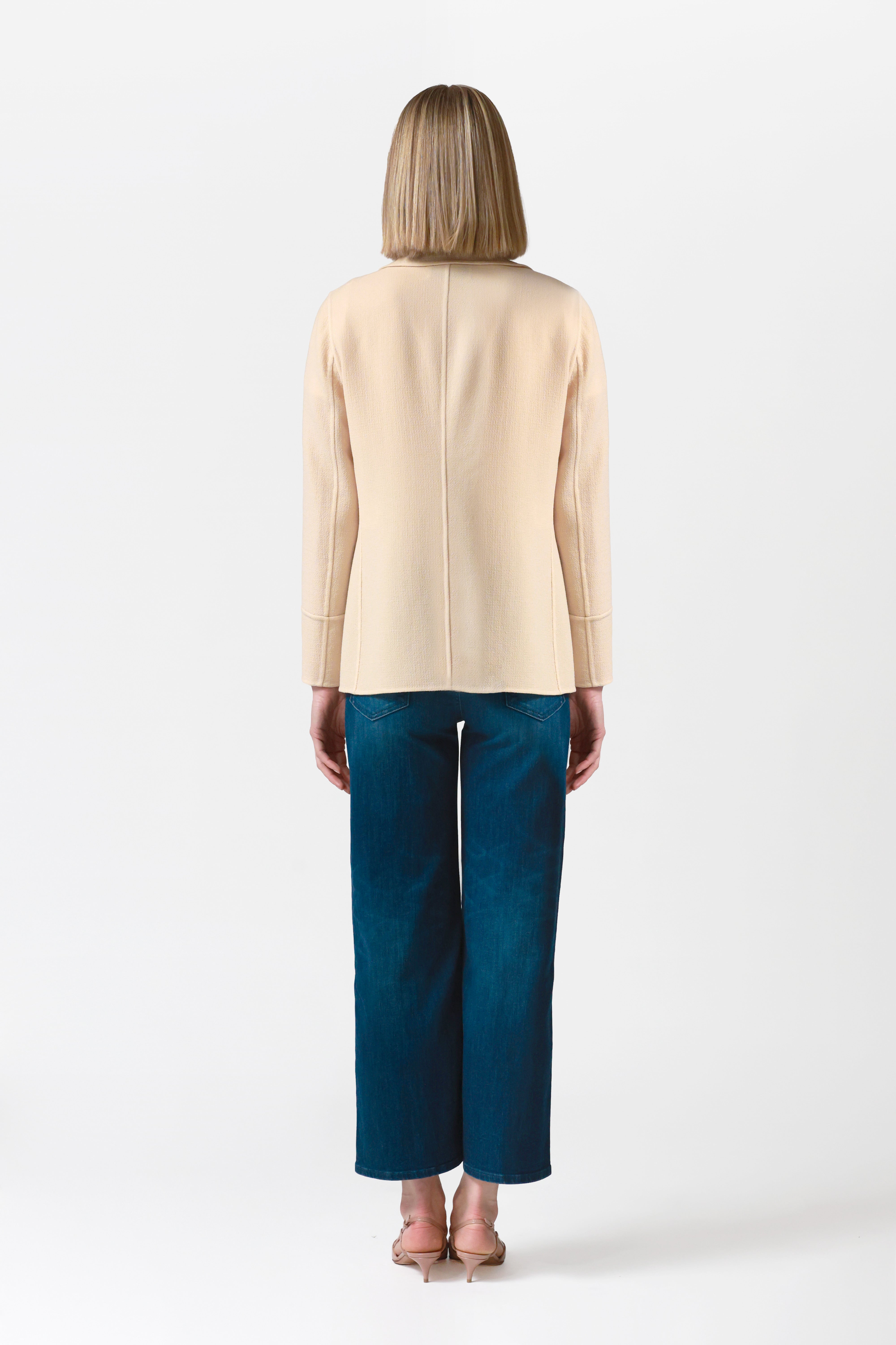 Kate Single-Breasted Wool Jacket in Blonde