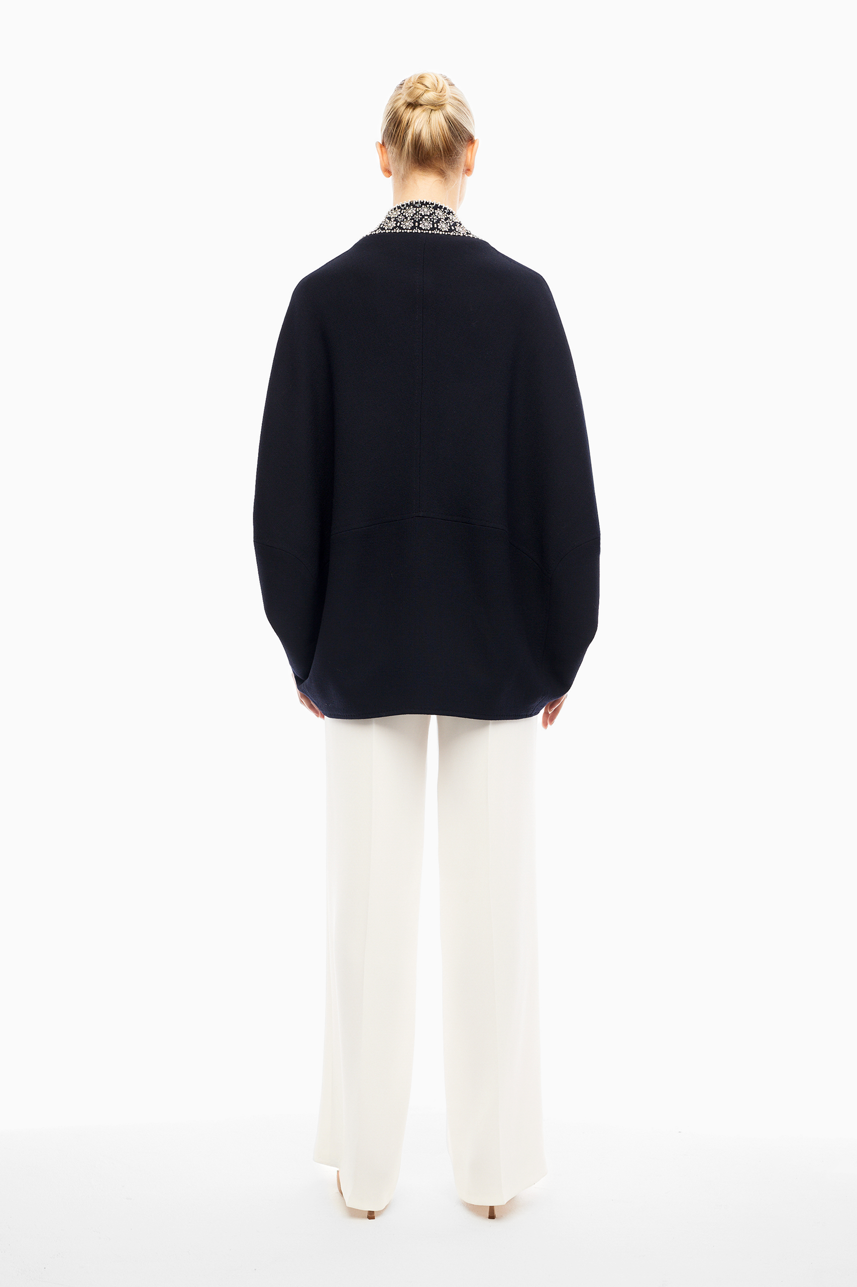 Kimora Navy Beaded Cape