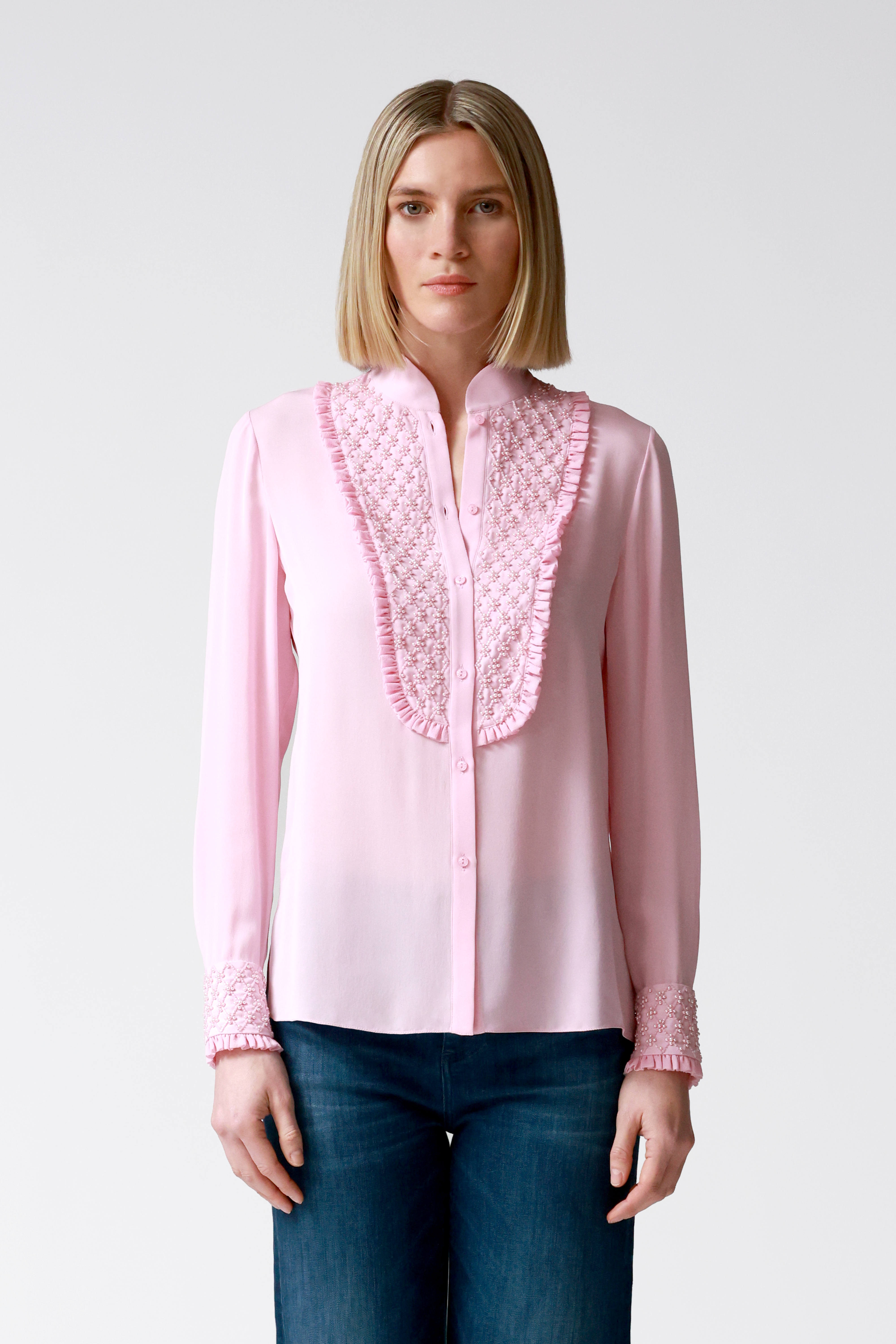 Lalita Embellished Blouse in Pink