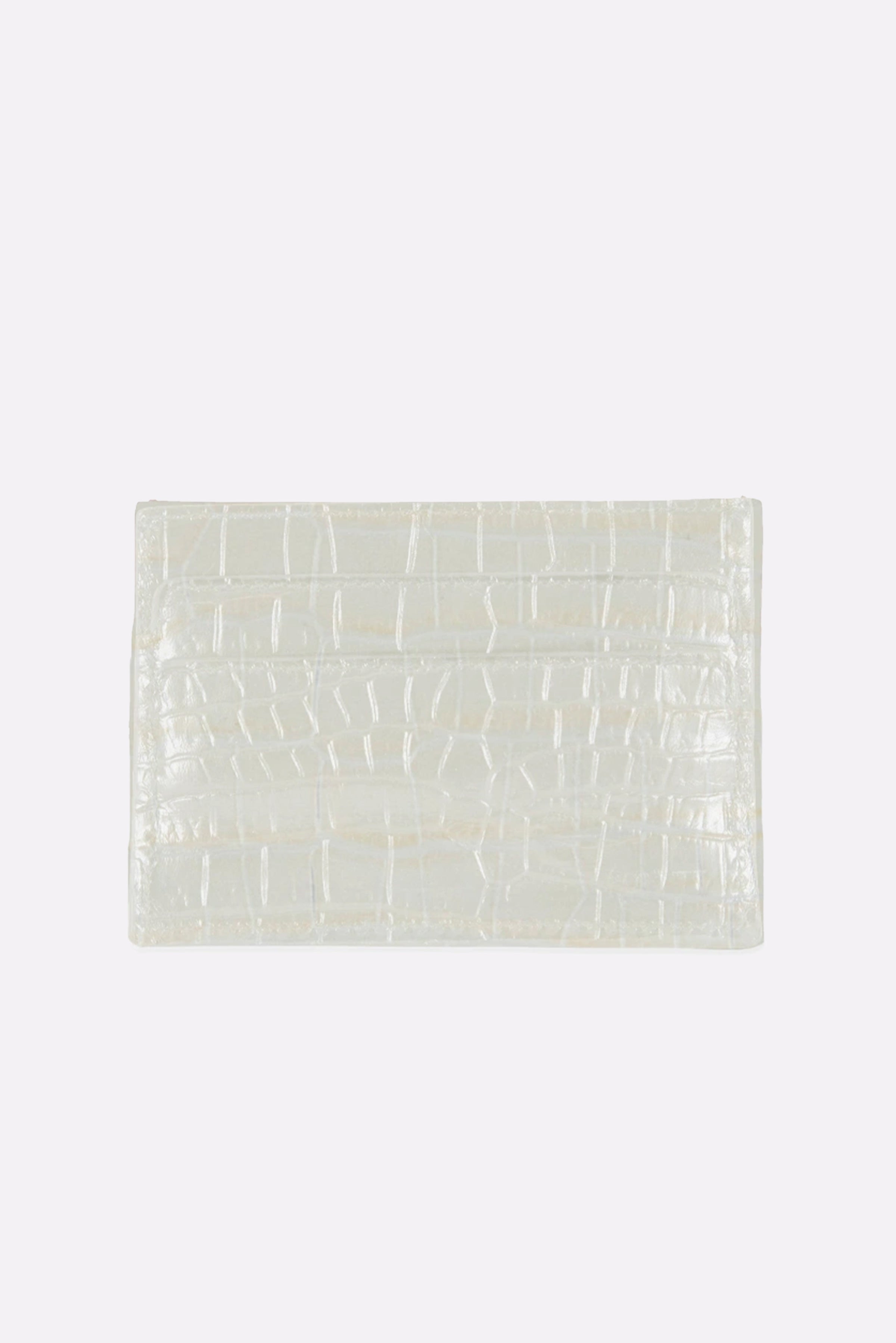 Leather Credit Card Holder in Navy