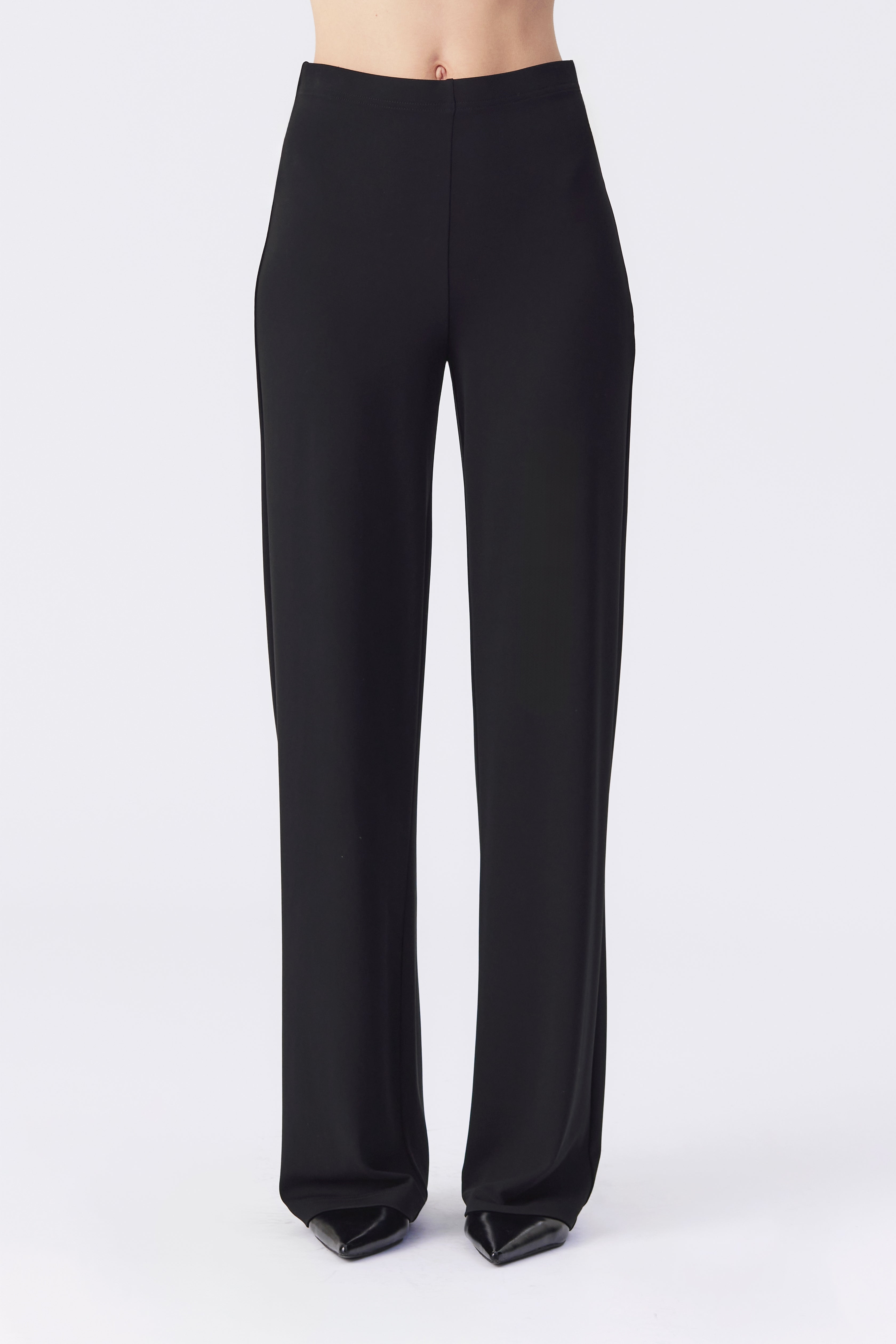 Leonie Relaxed Stretch Jersey Trousers in Black