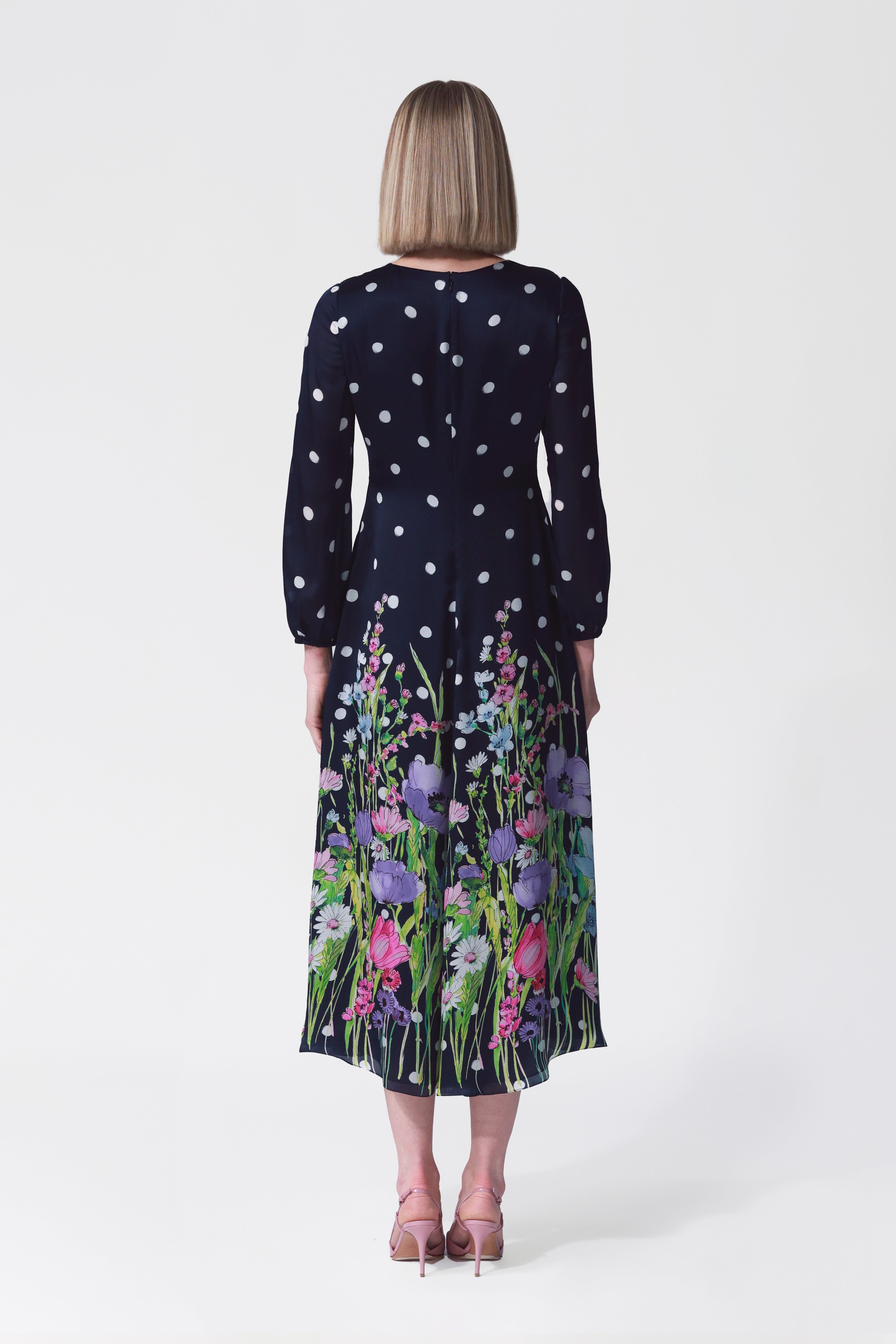 Liliane Floral Print Silk Dress
