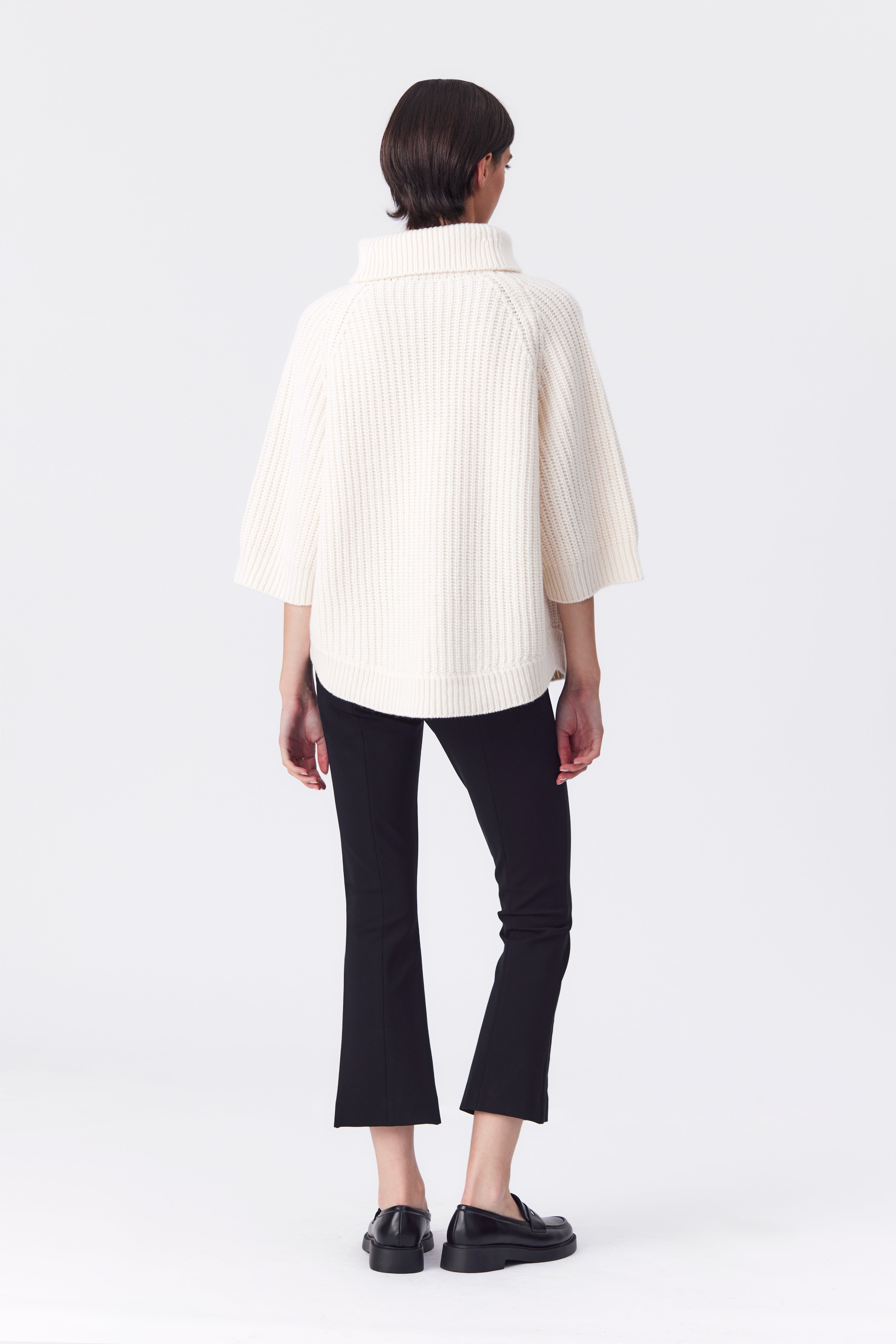 Lily Roll-Neck Sweater in Ivory