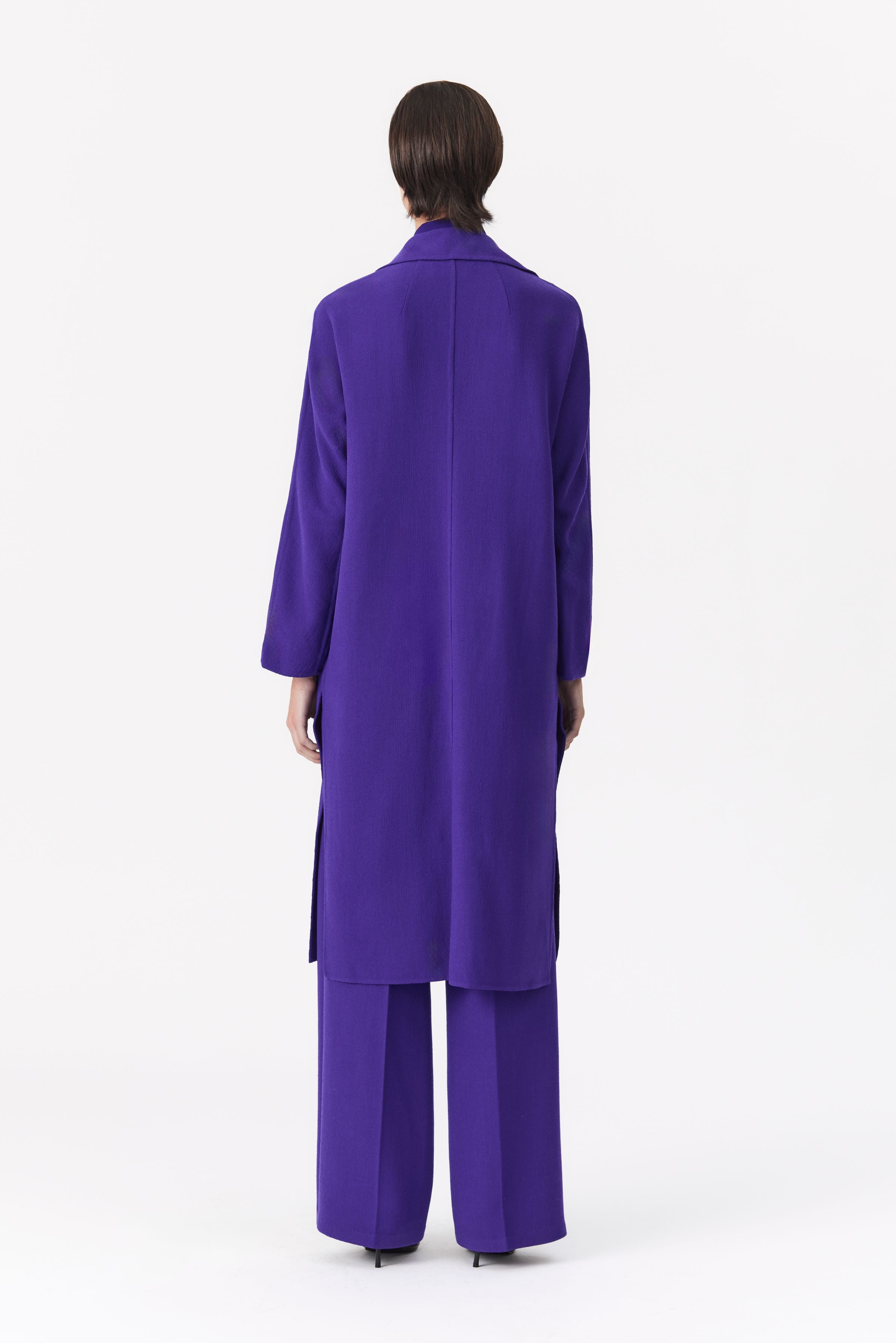 Maya Double-Face Wool Coat in Purple