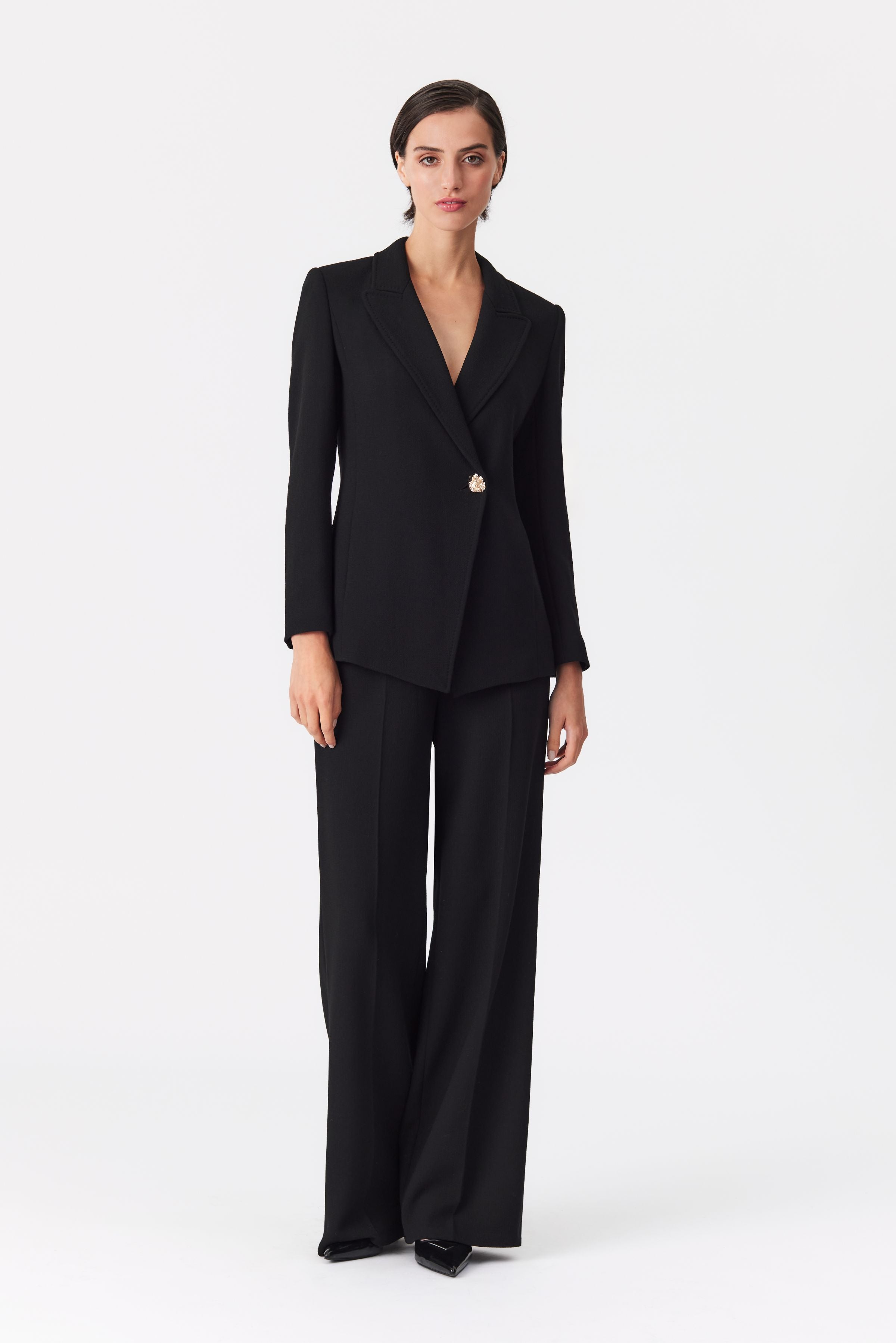 Millie Black Single-Breasted Tailored Blazer