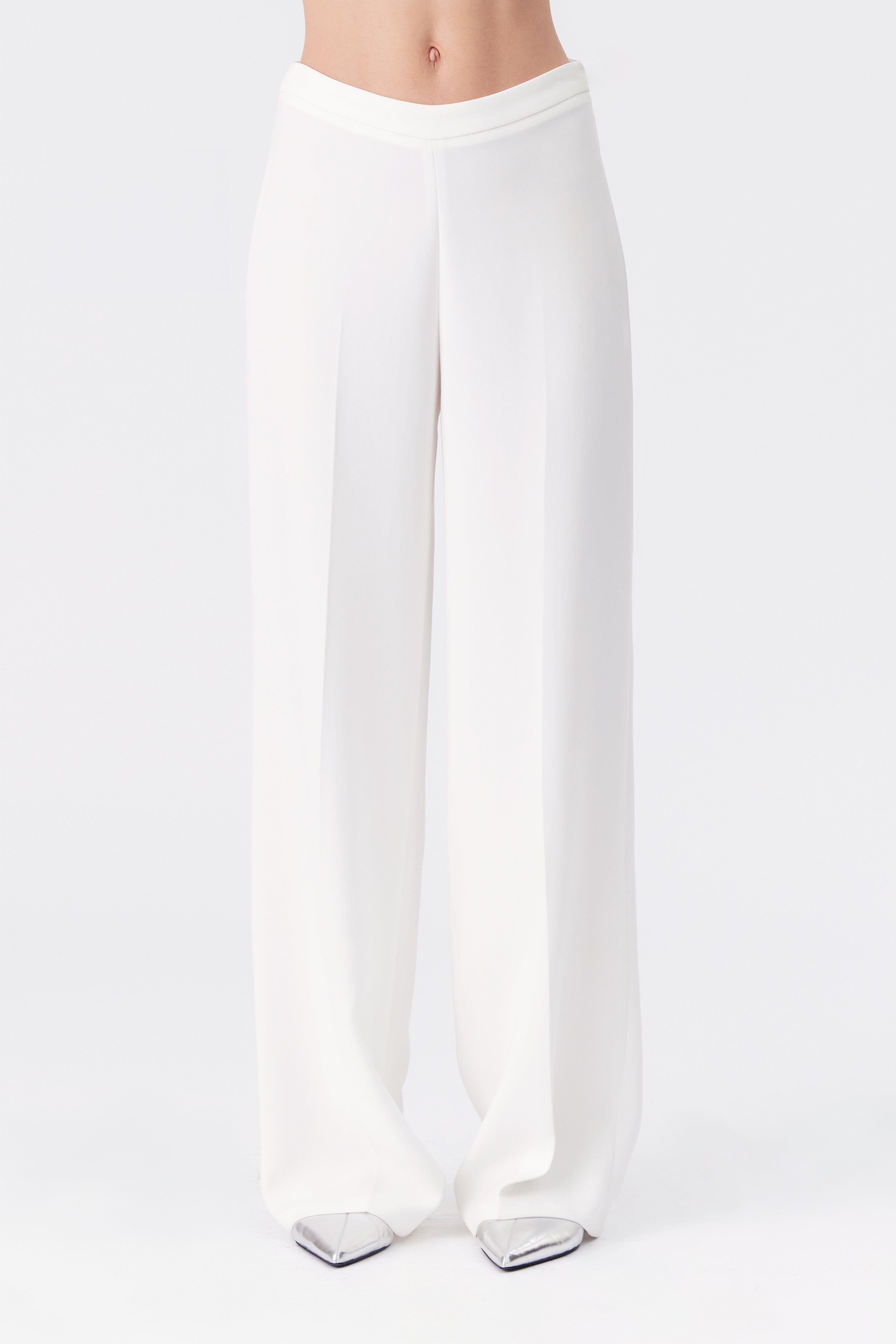 Mimi Wide Leg Trousers in White