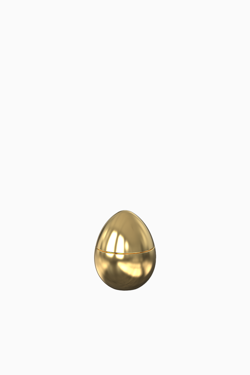 Miniature Gold Egg Candle