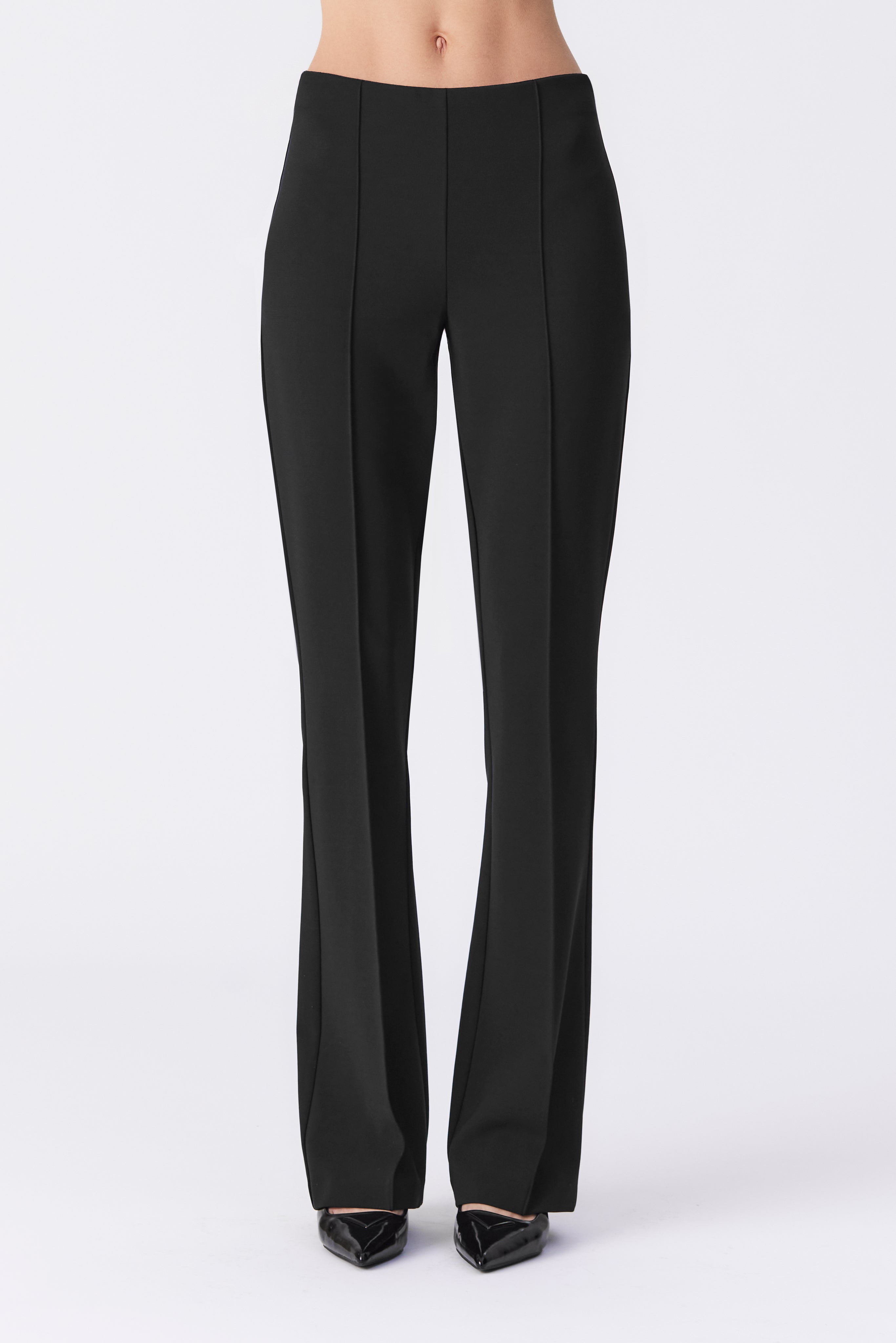 Mischa Tailored Stretch Jersey Trouser in Black