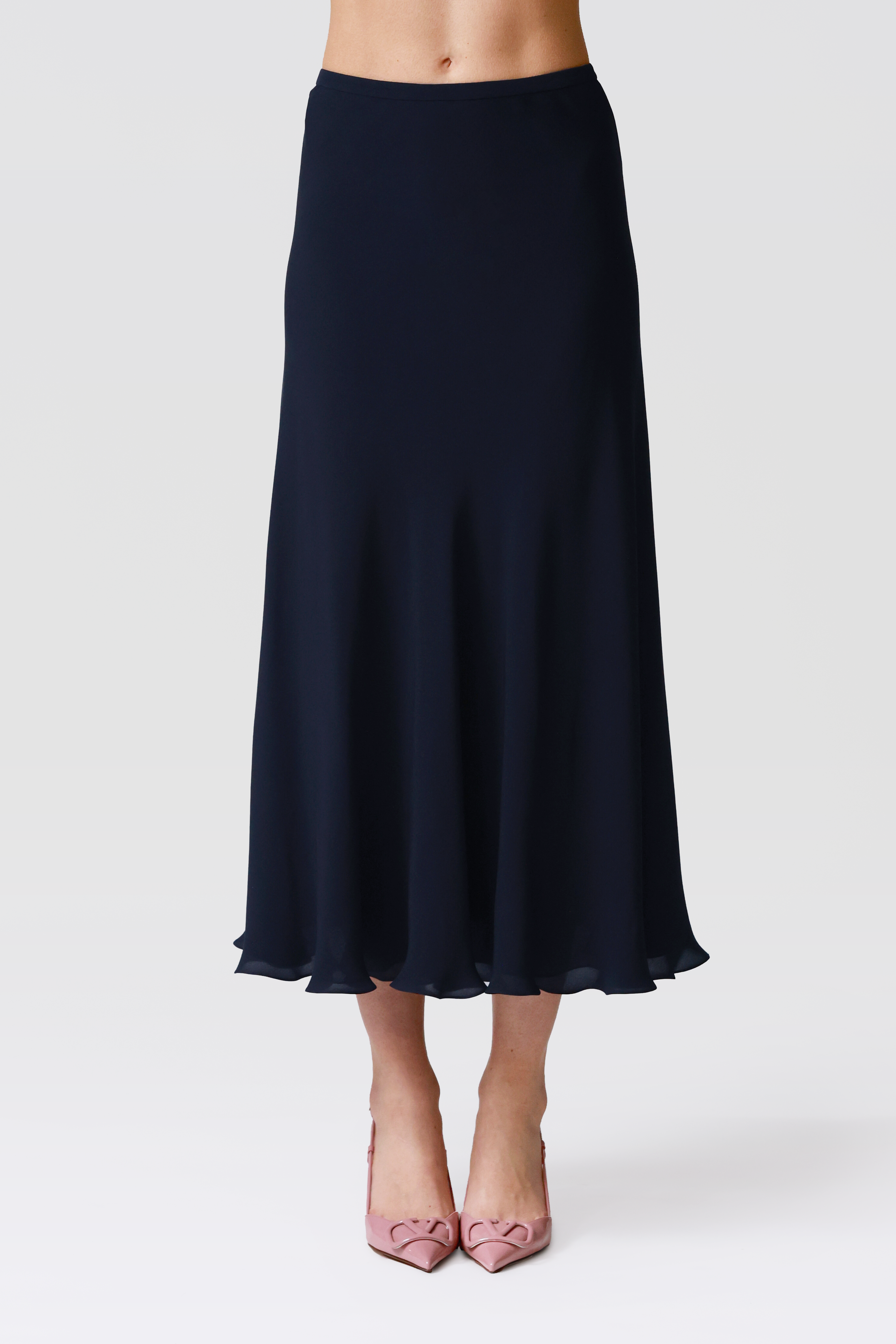 Elise Silk Midi Skirt