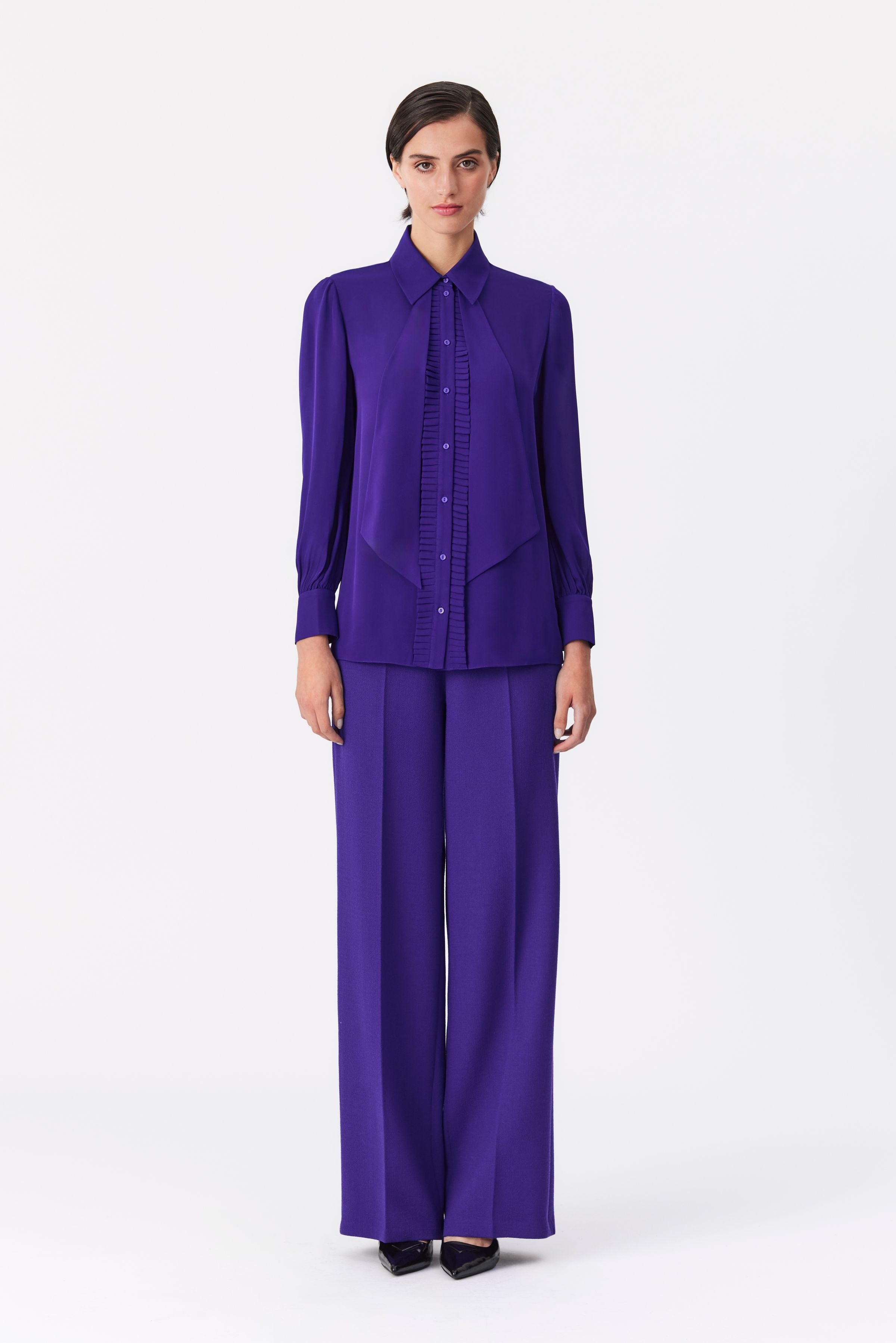 Orelia Purple Silk Blouse