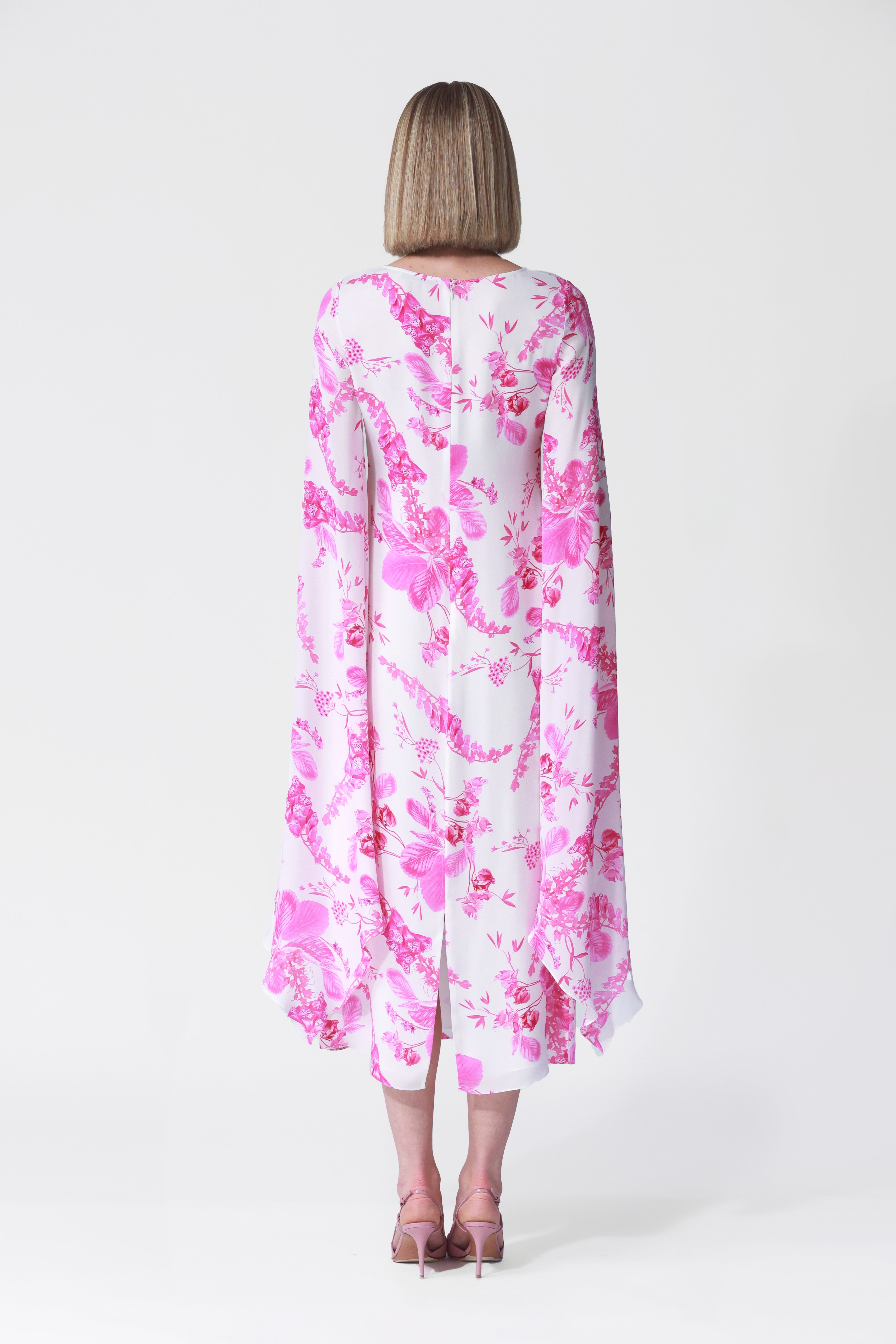 Amaris Floral Print Silk Dress
