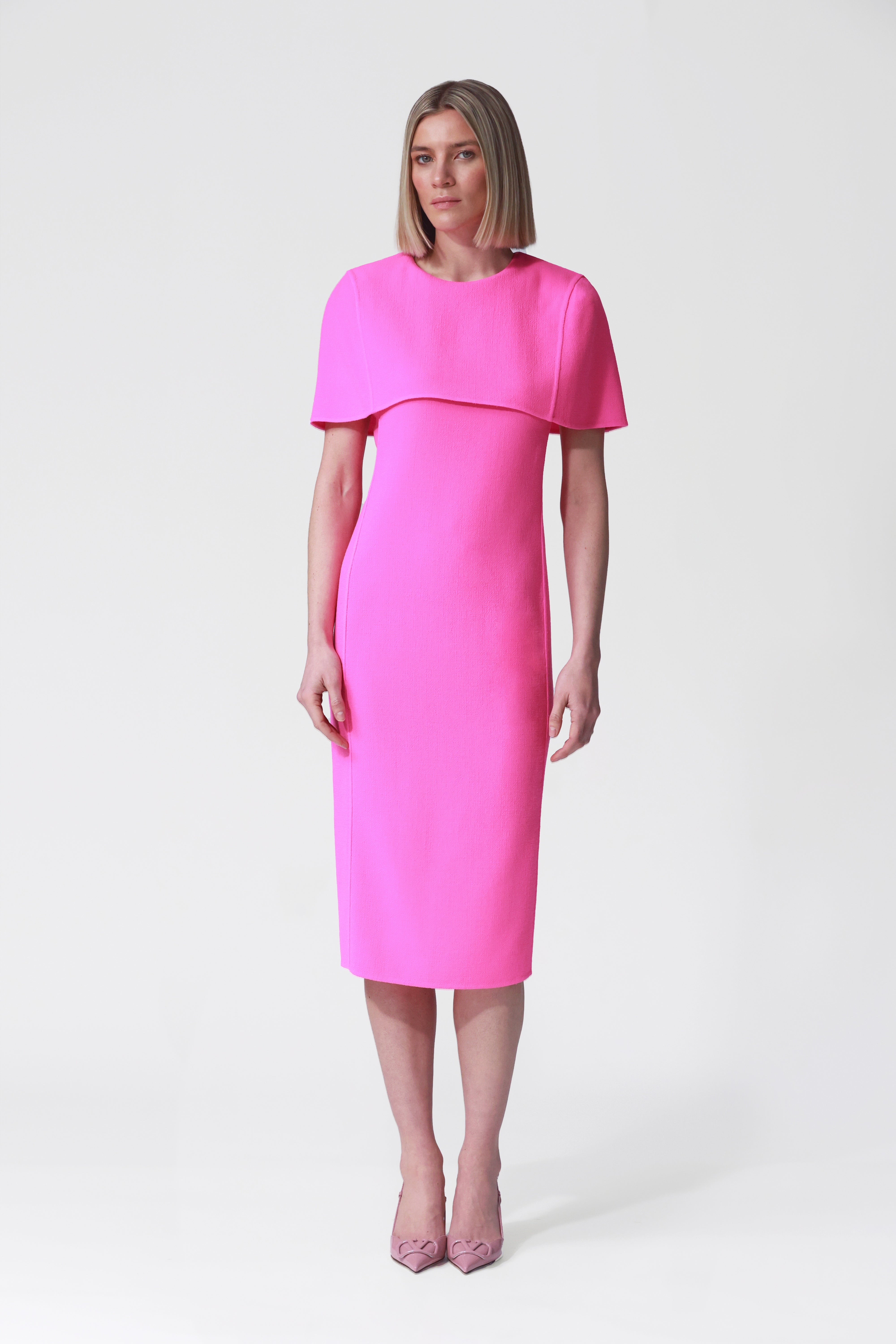 Liza Mini Cape-Effect Dress