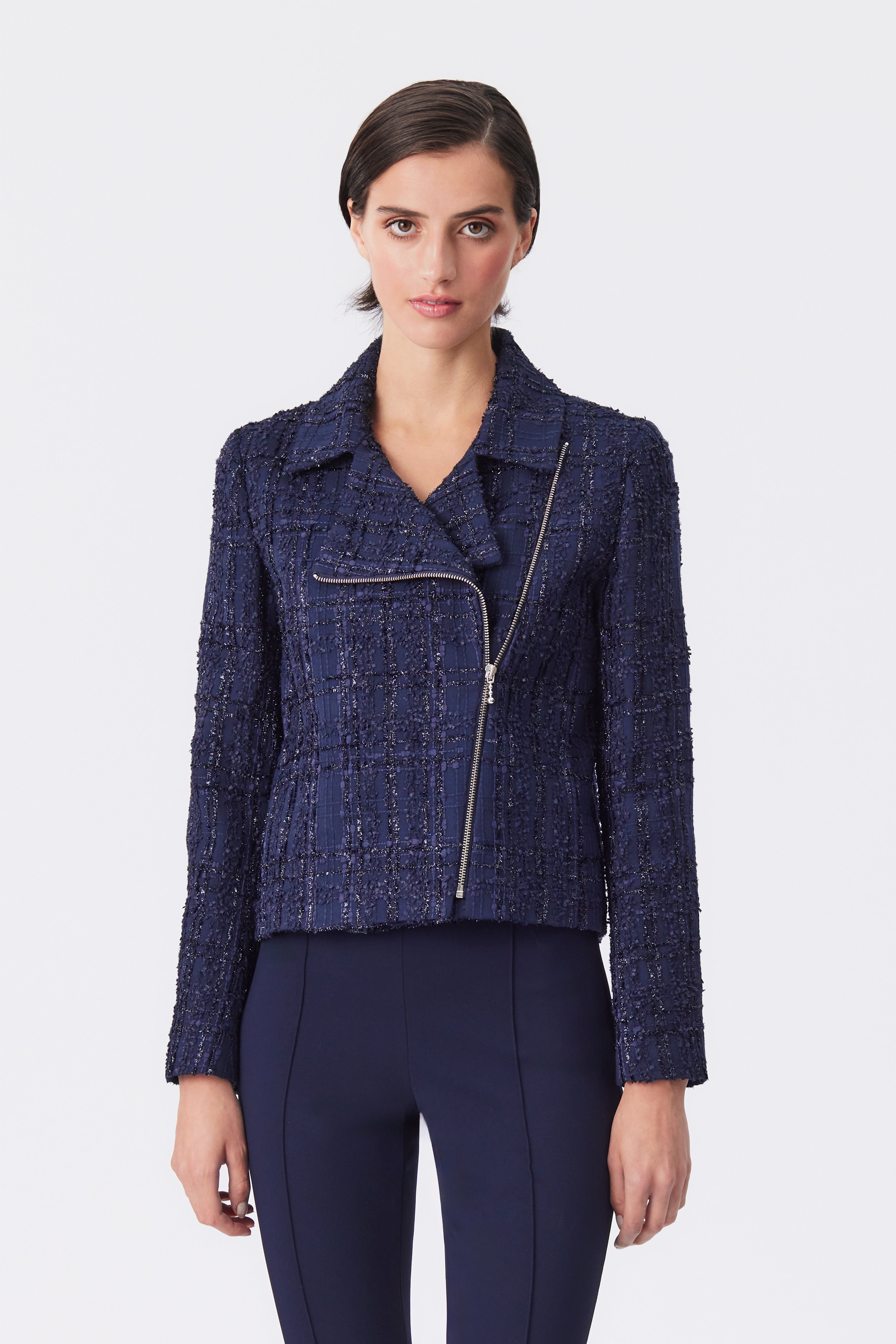Samara Tweed Biker Jacket