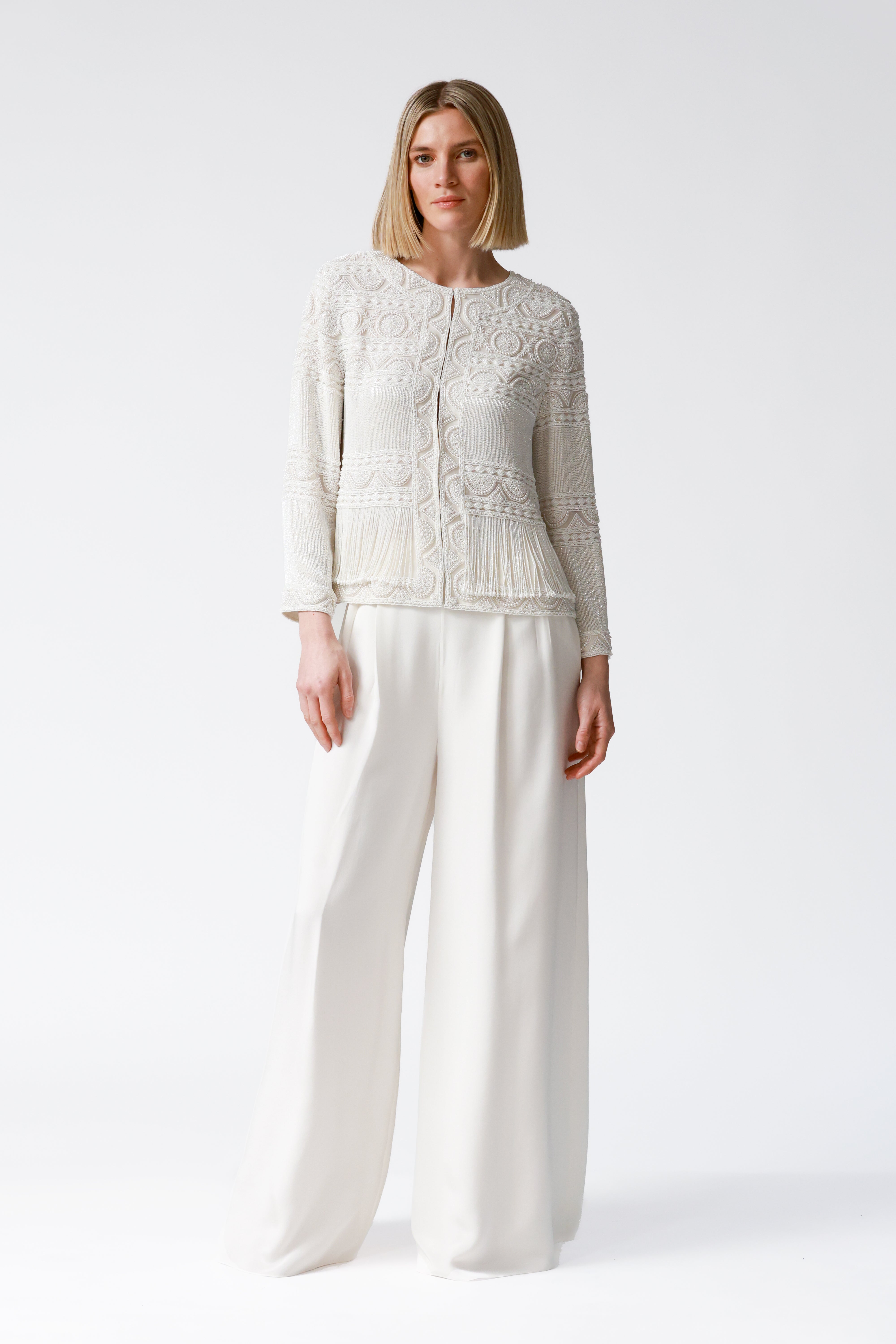 Tyler Ivory Beaded Jacket
