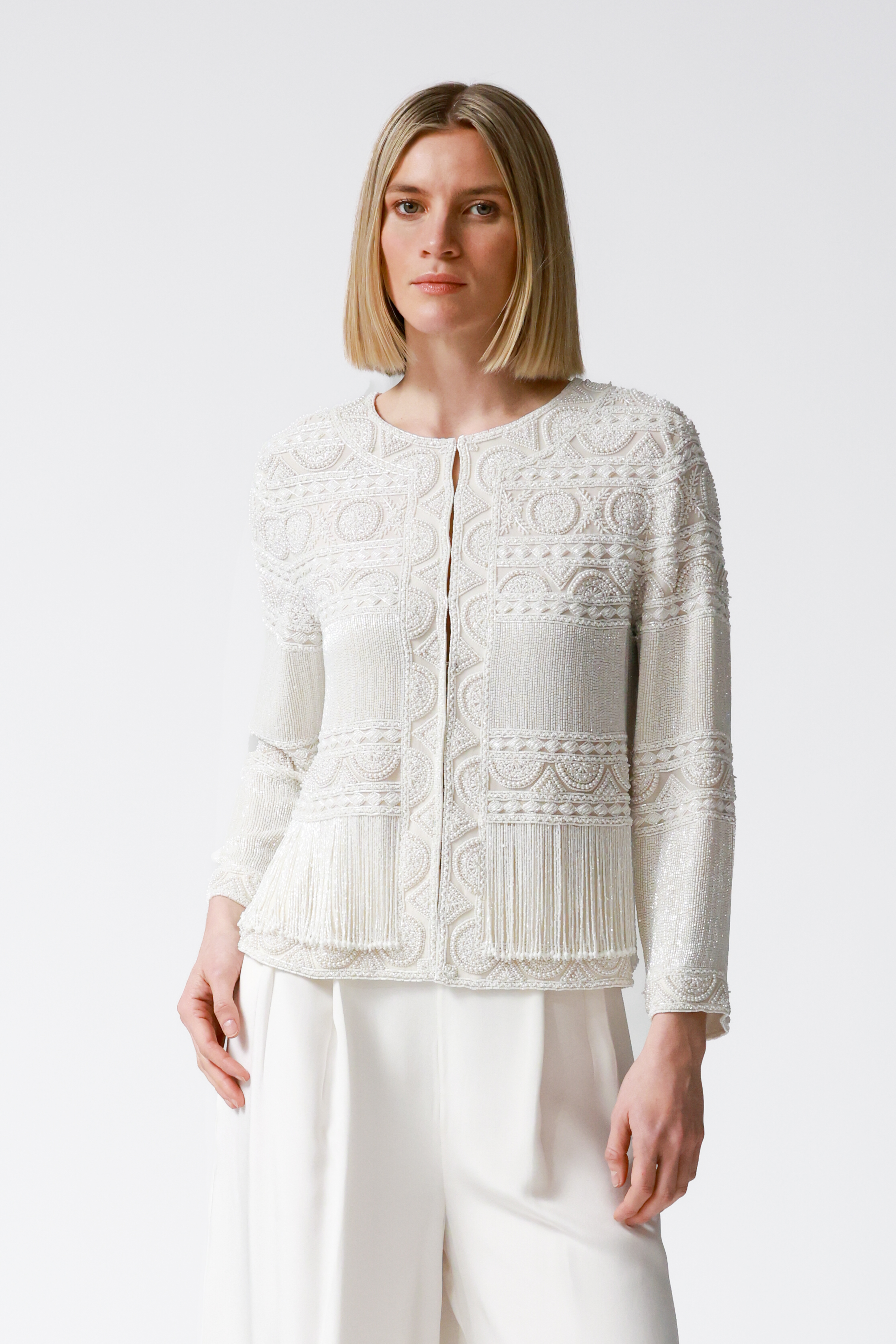 Tyler Ivory Beaded Jacket