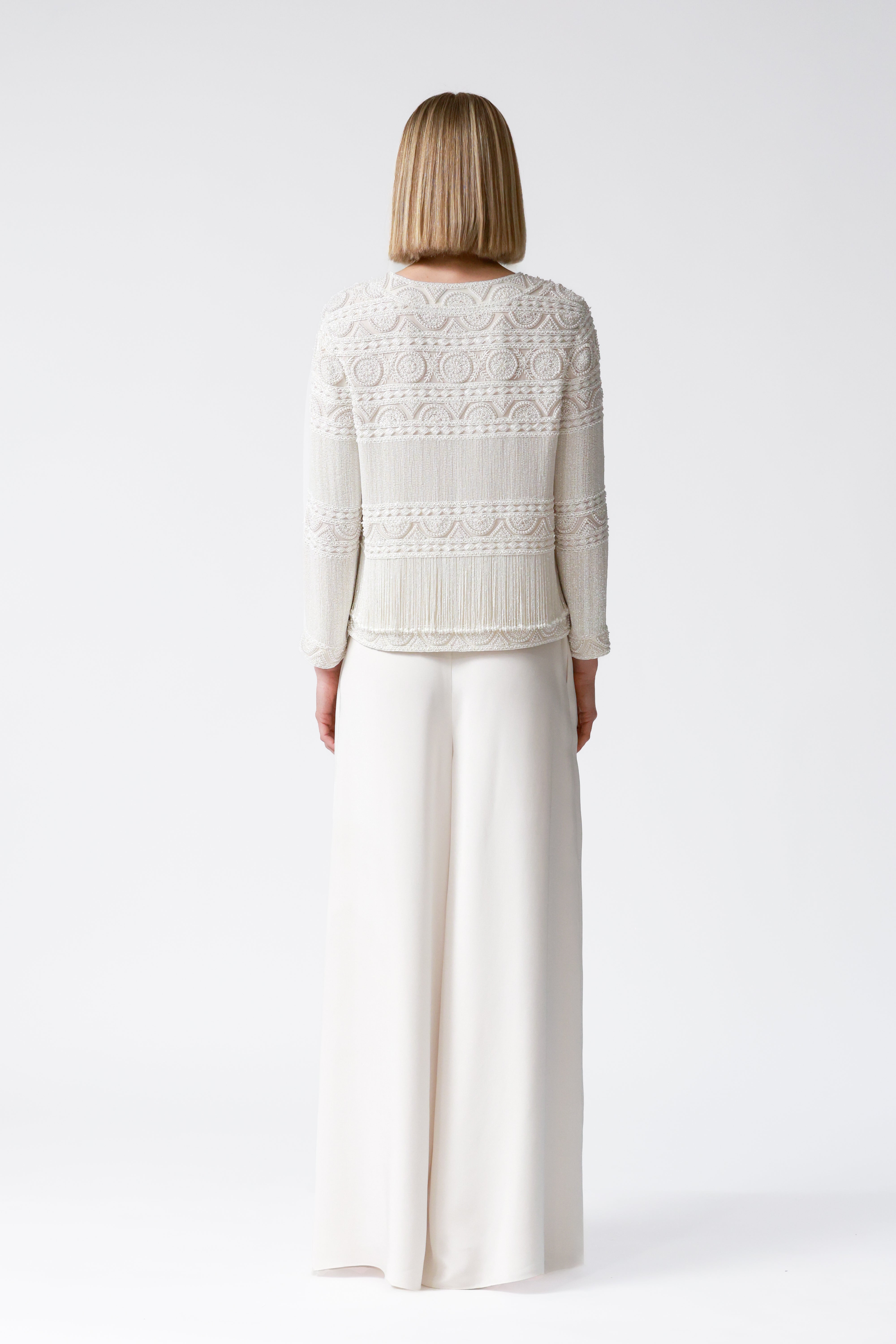 Tyler Ivory Beaded Jacket