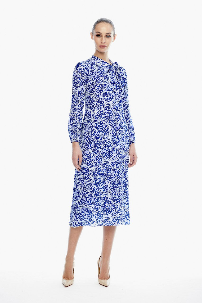 Clio Silk Midi Dress - Sapphire, S image