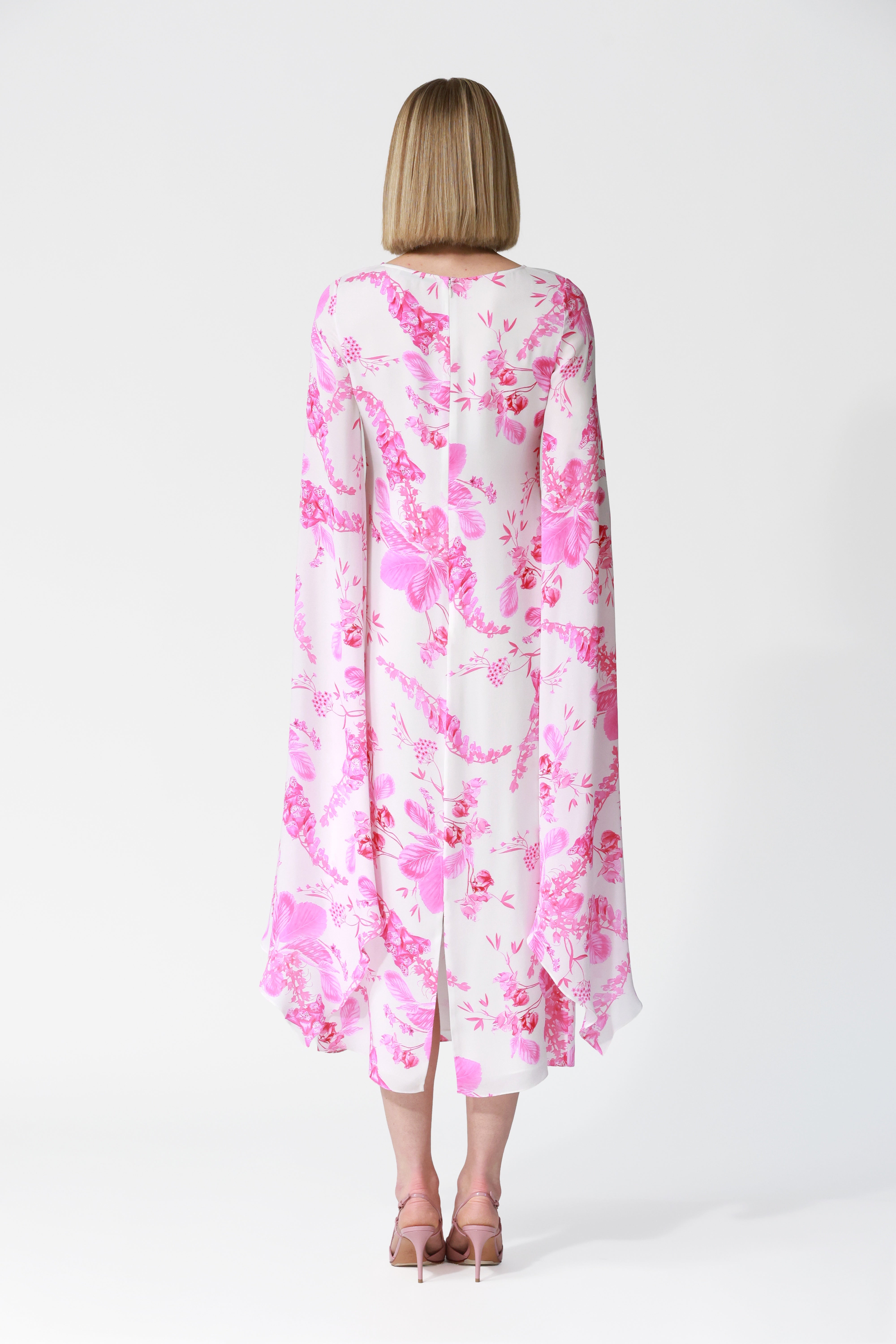 Amaris Floral Print Silk Dress