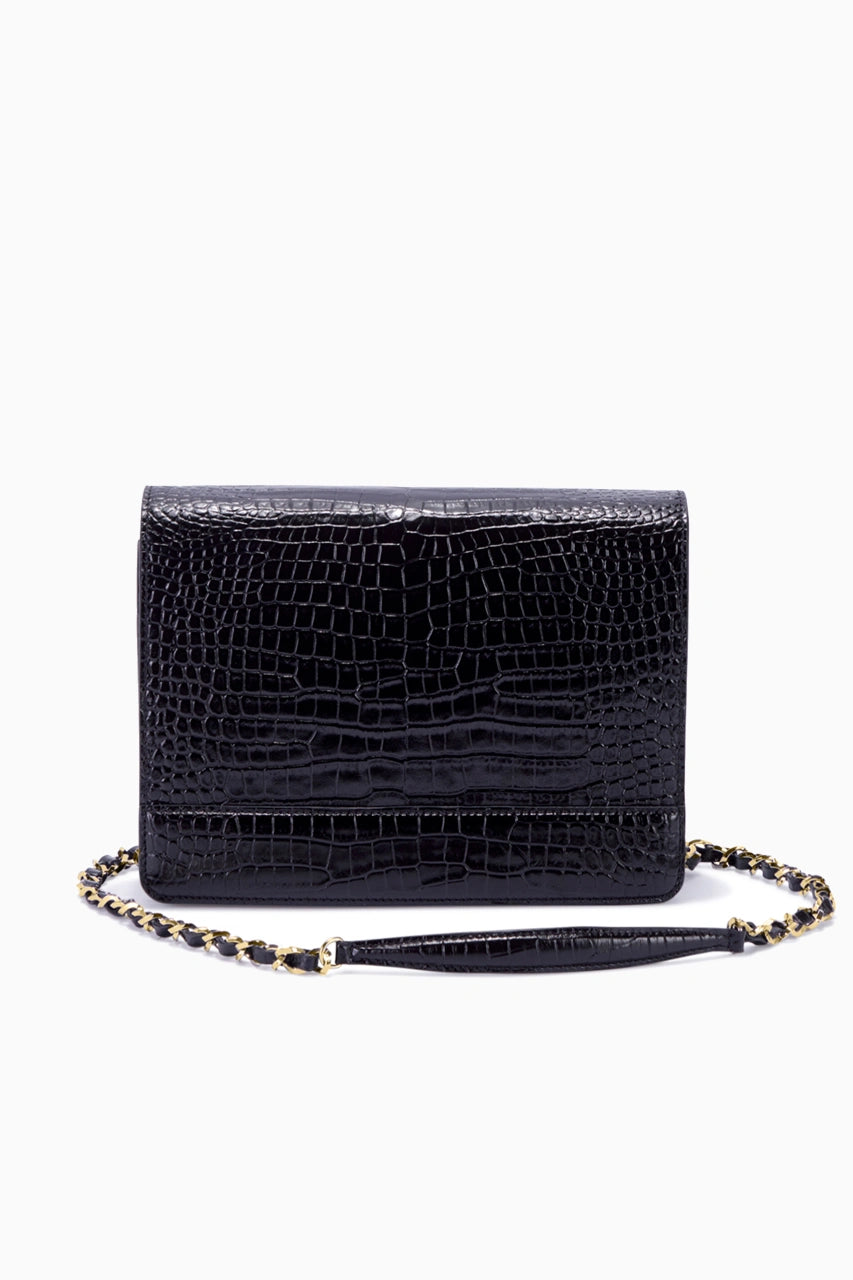 The Louise Crossbody Black with Gold Hardware image 0