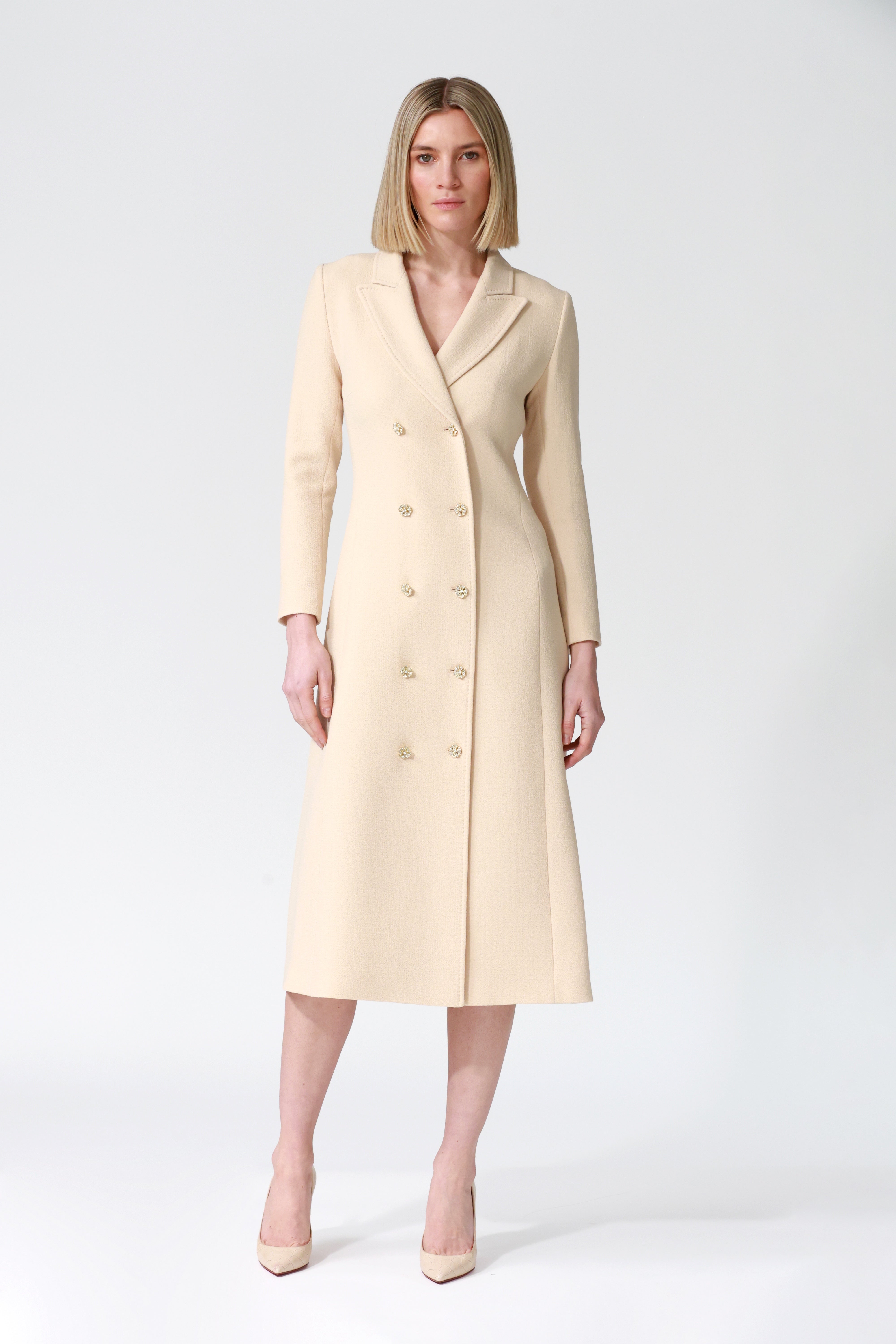 Charlotte Coat Dress in Blonde