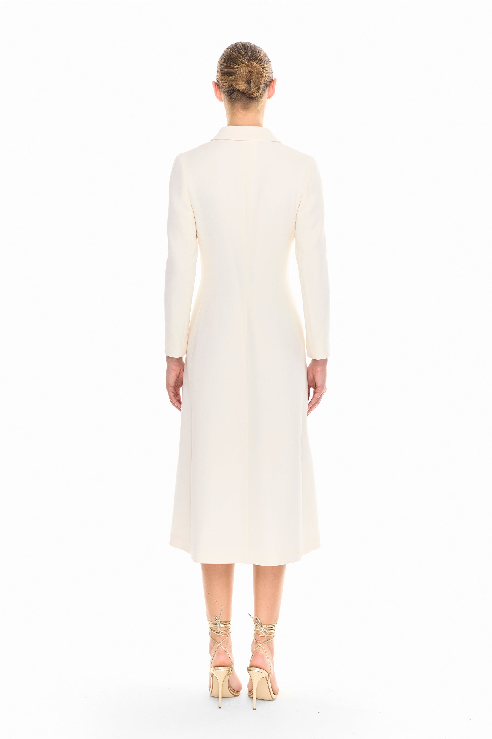 Charlotte Coat Dress in Ivory
