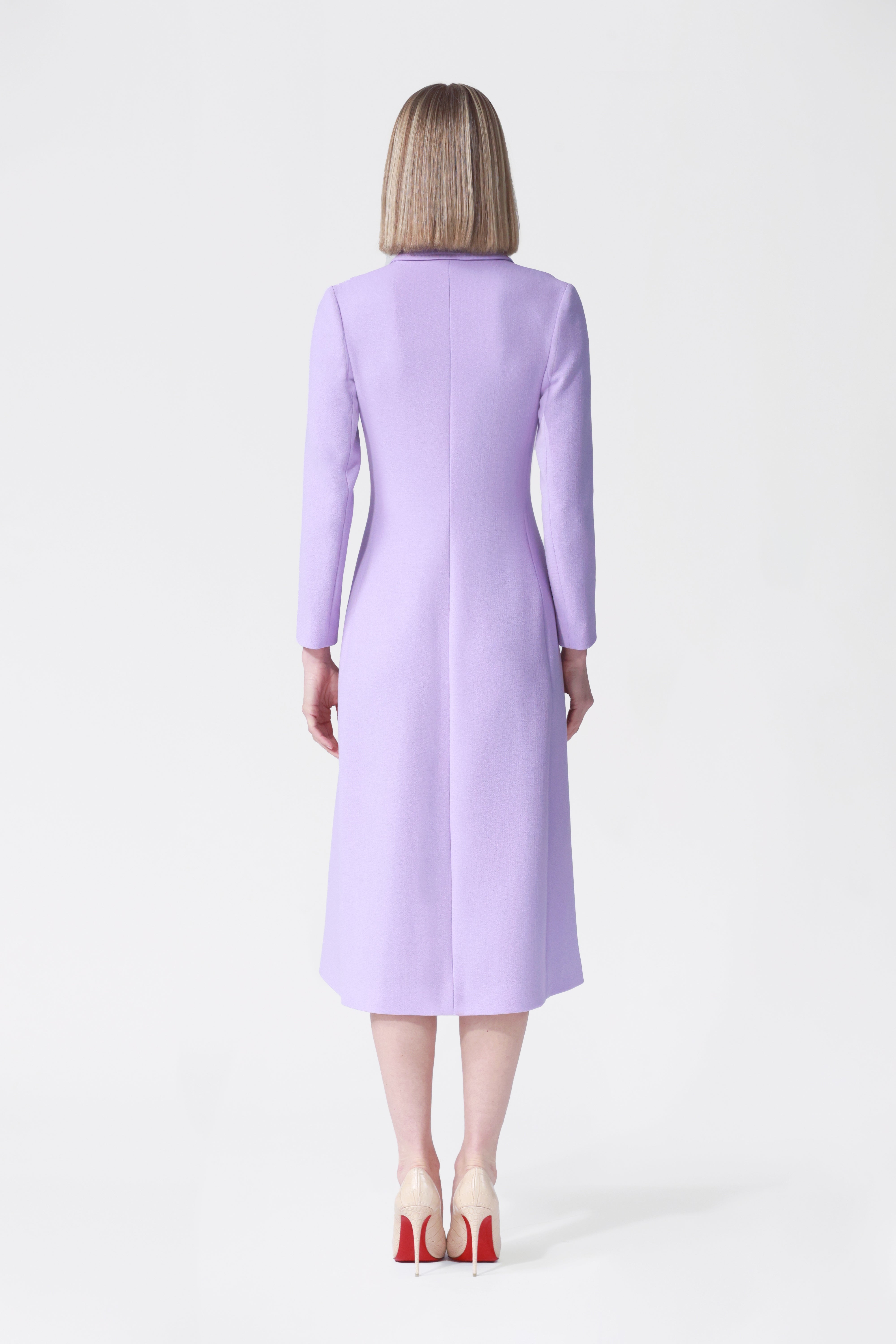 Charlotte Coat Dress in Lilac