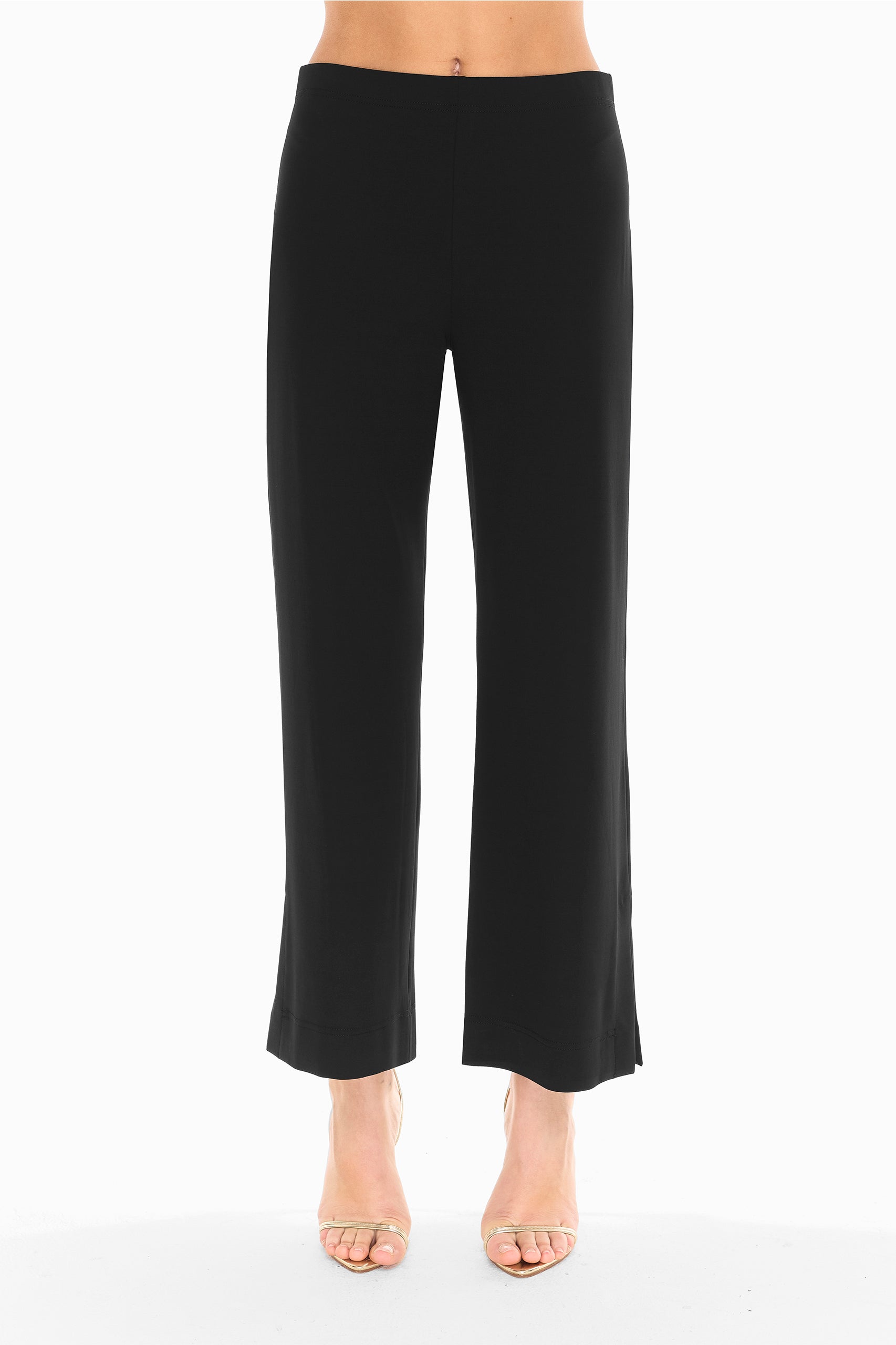 Deryn Cropped Jersey Trousers in Navy