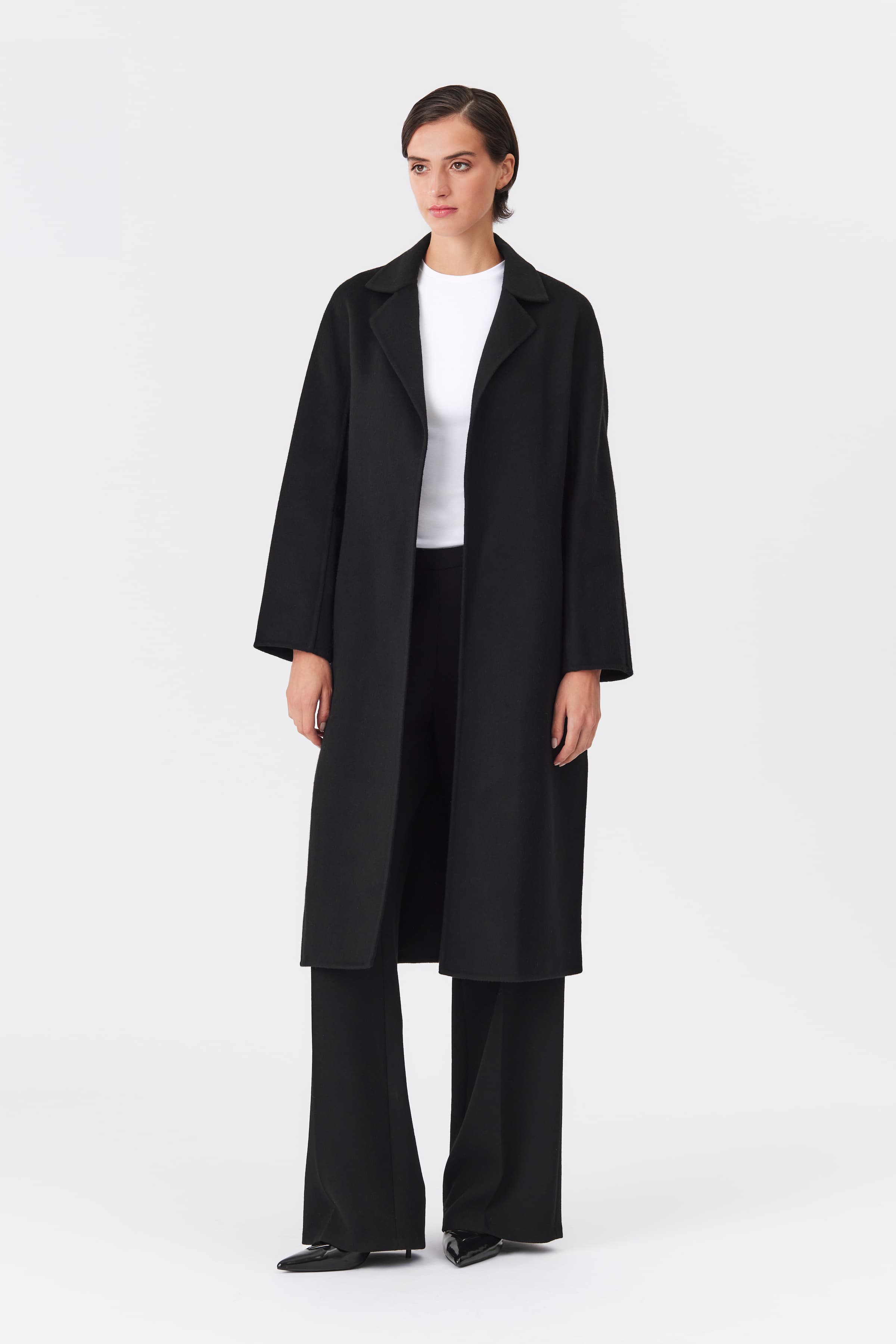 Elba Black Double-Face Wool Coat