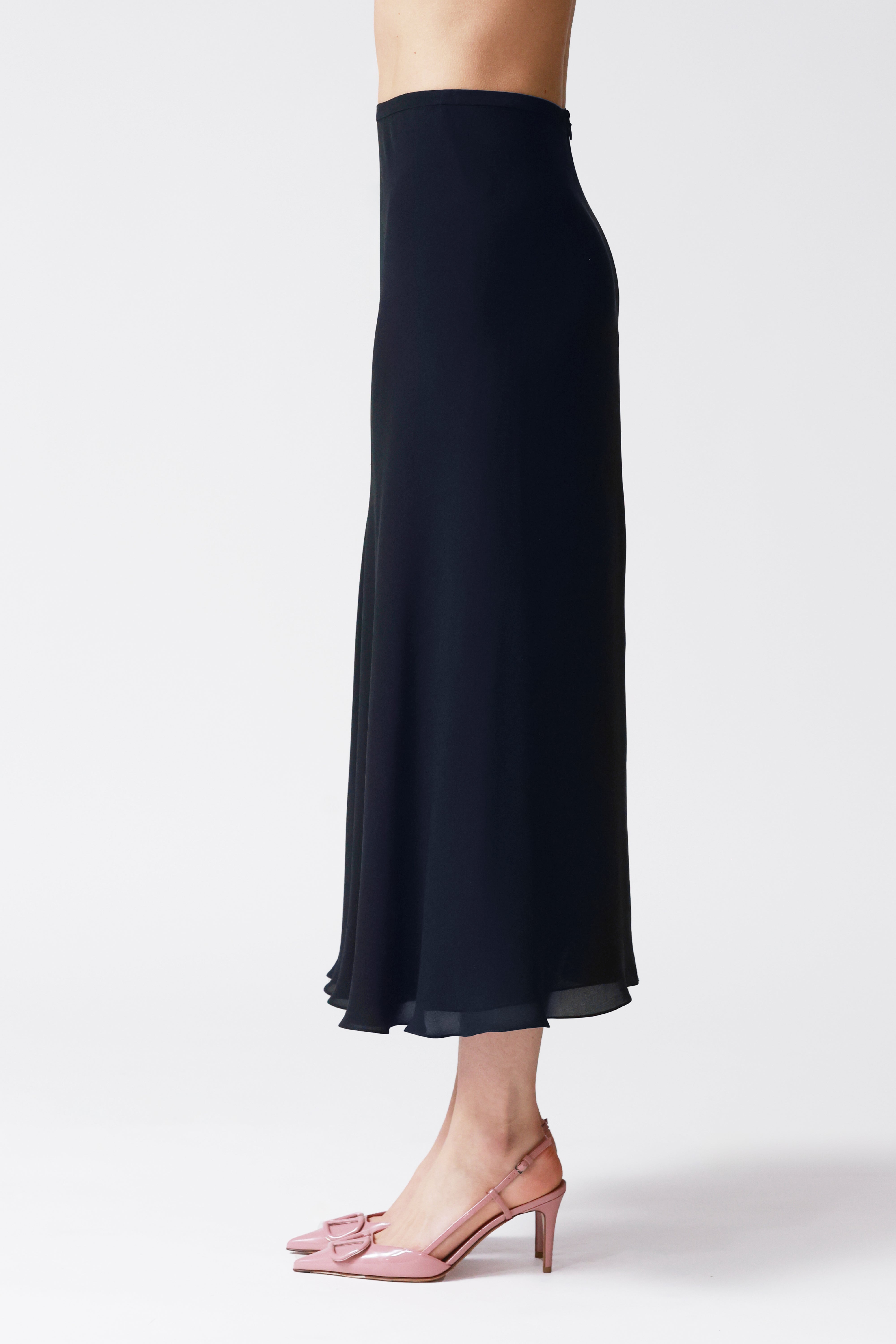 Elise Silk Midi Skirt